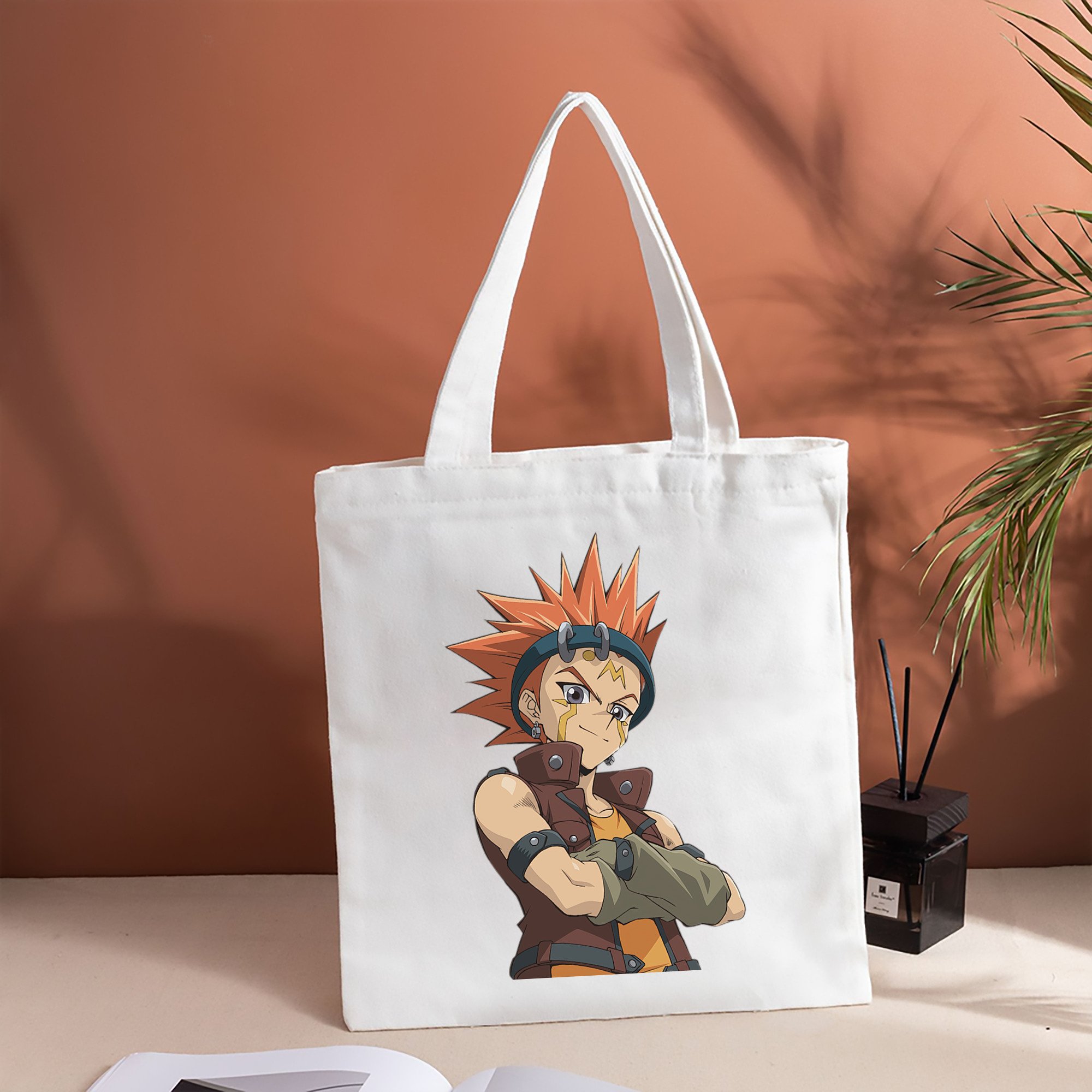 遊☆戯☆王 Yu-Gi-Oh! 縦型キャンバス生地手提げバッグ　トートバッグ