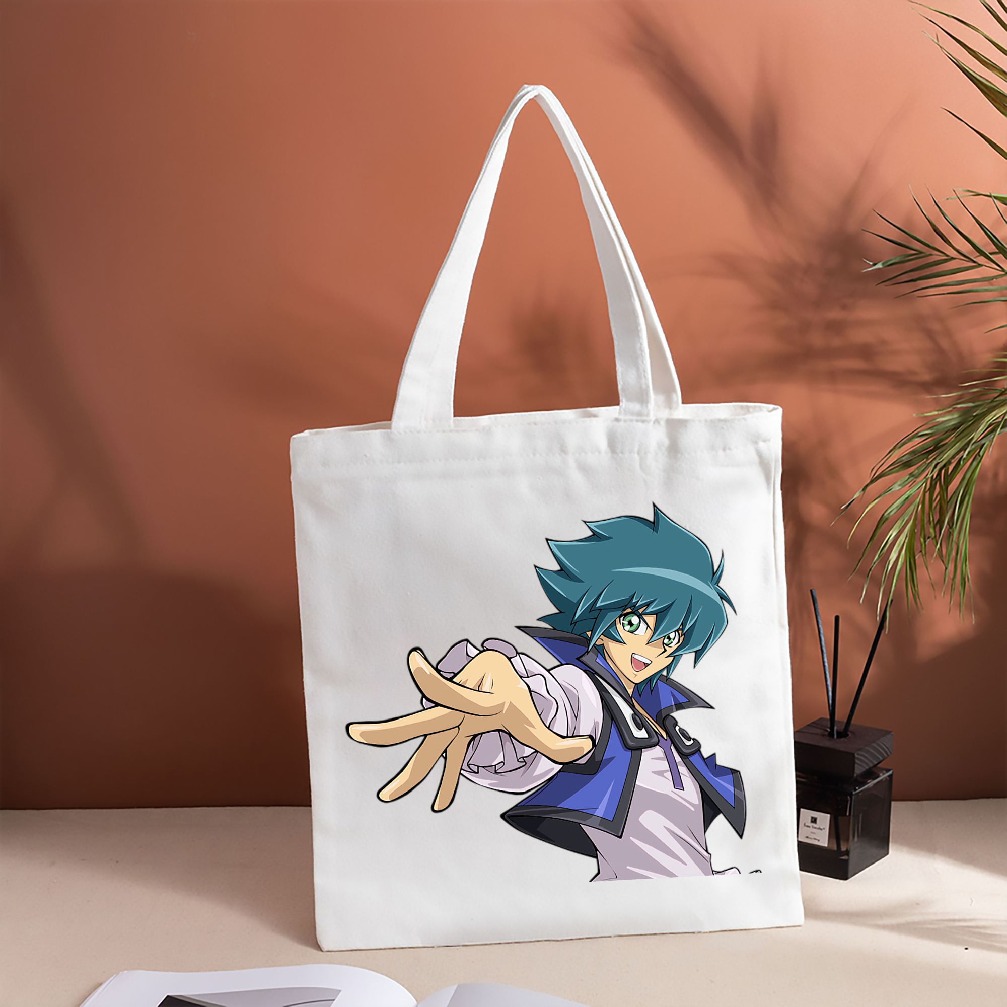 遊☆戯☆王 Yu-Gi-Oh! 縦型キャンバス生地手提げバッグ　トートバッグ