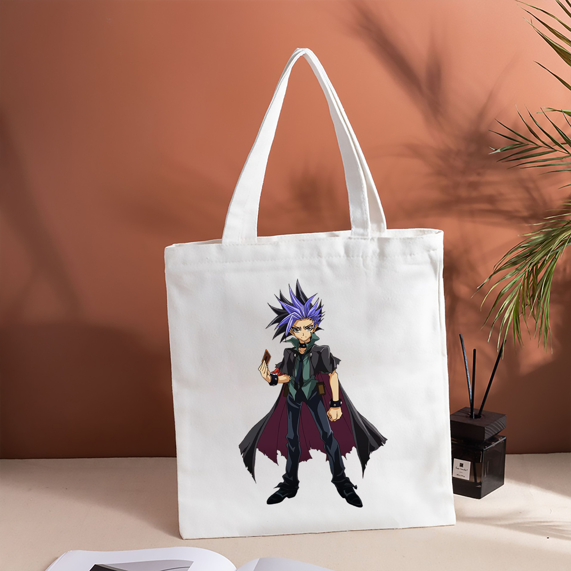 遊☆戯☆王 Yu-Gi-Oh! 縦型キャンバス生地手提げバッグ　トートバッグ