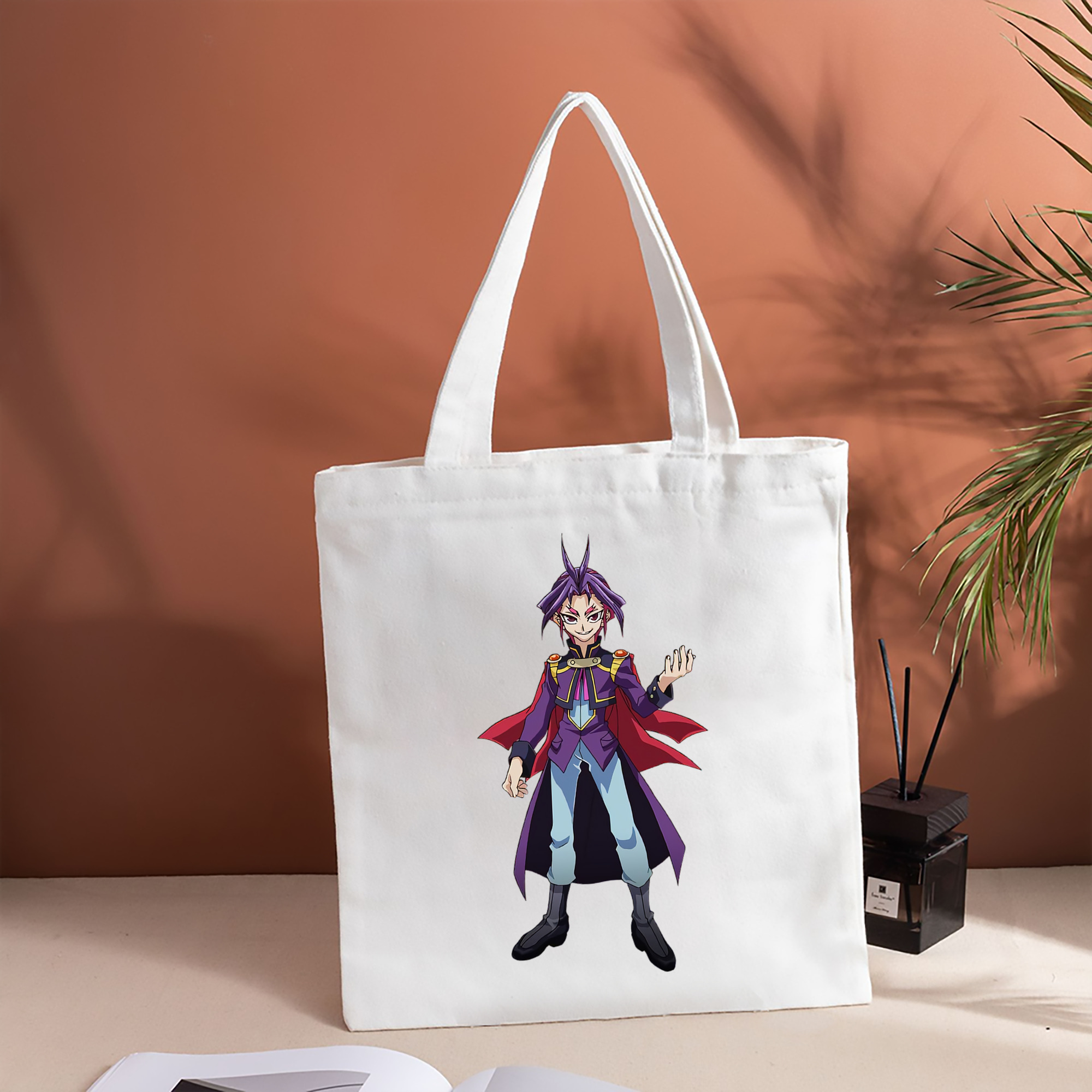 遊☆戯☆王 Yu-Gi-Oh! 縦型キャンバス生地手提げバッグ　トートバッグ