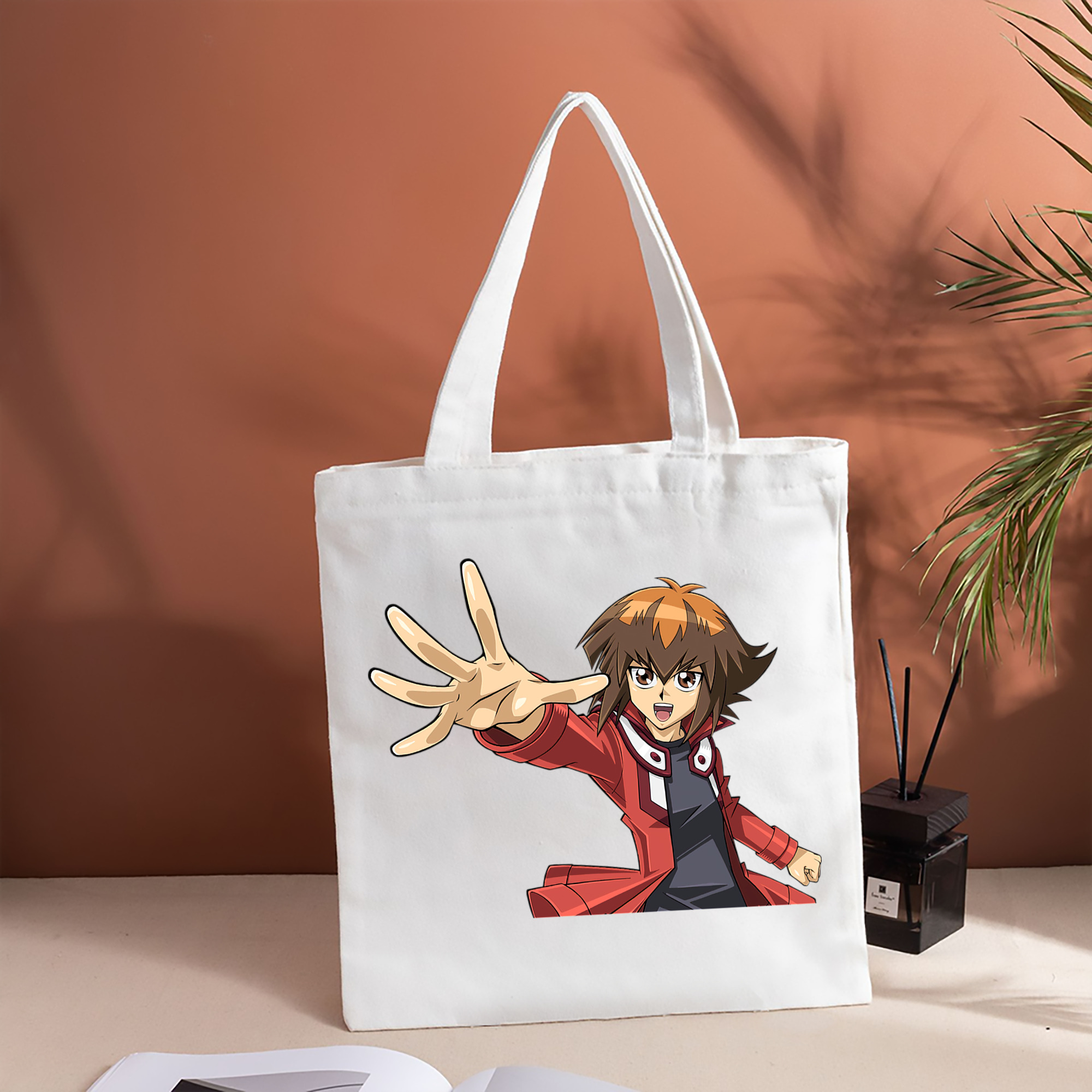 遊☆戯☆王 Yu-Gi-Oh! 縦型キャンバス生地手提げバッグ　トートバッグ