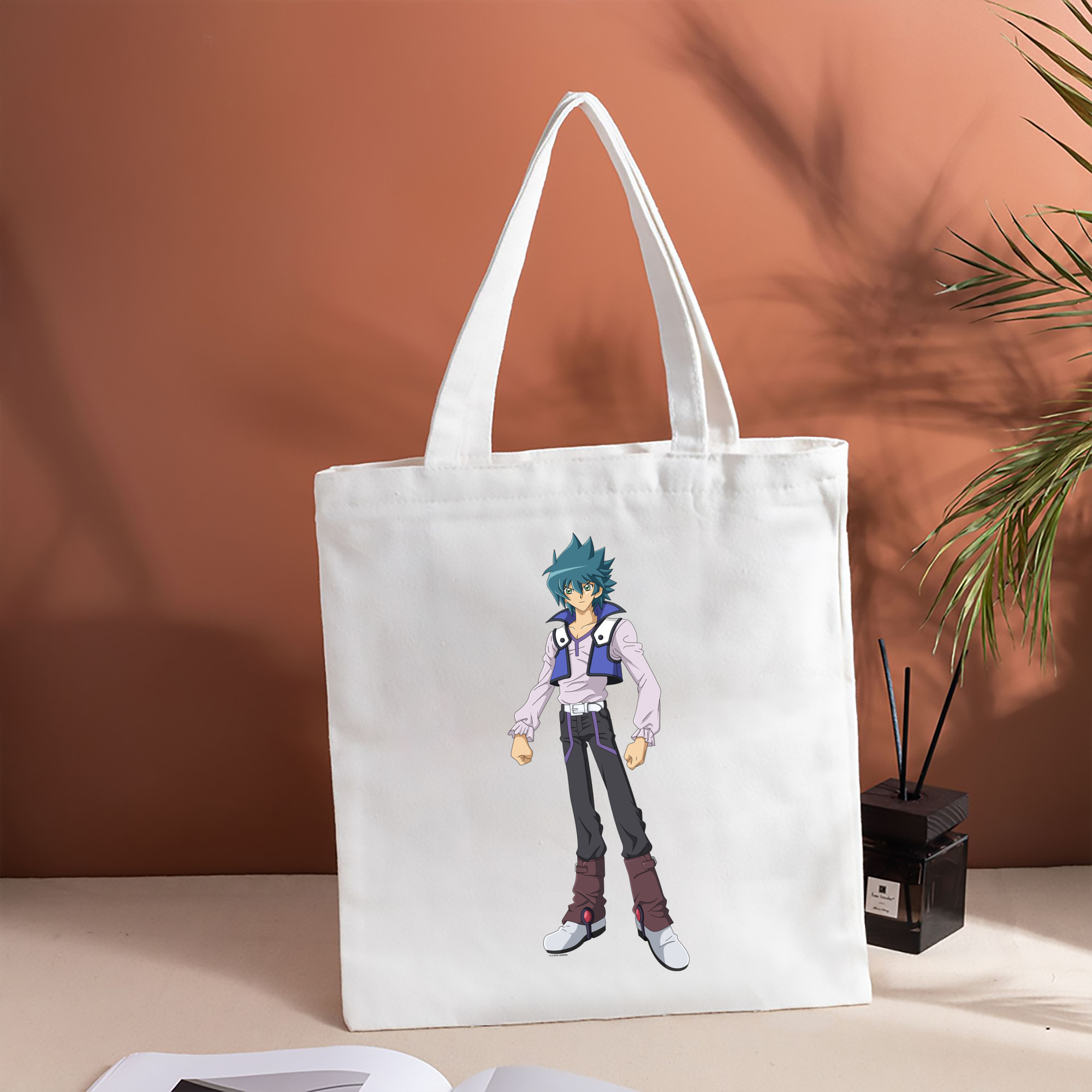 遊☆戯☆王 Yu-Gi-Oh! 縦型キャンバス生地手提げバッグ　トートバッグ