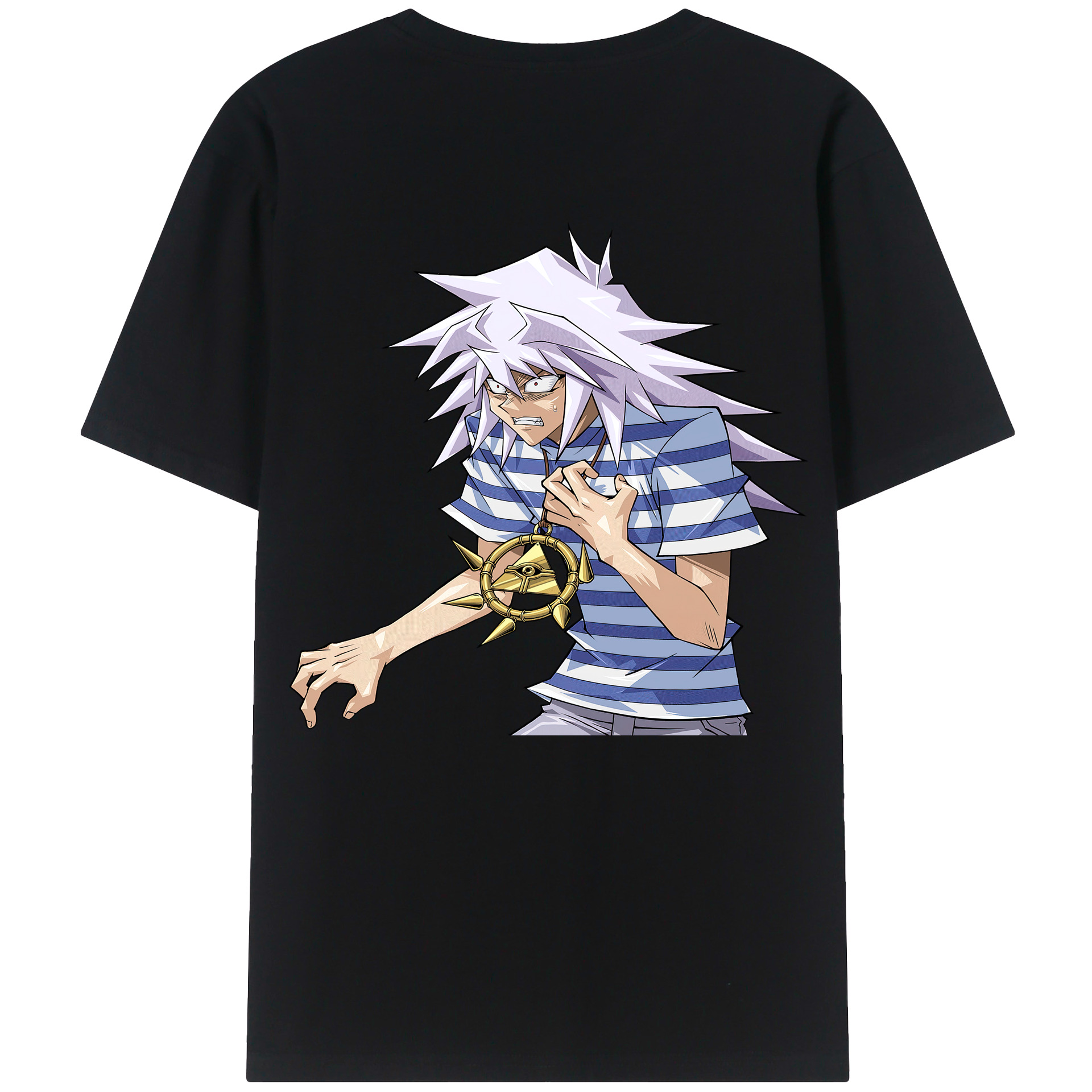 （画像用） 遊☆戯☆王 Yu-Gi-Oh! 綿100％ メンズ半袖Tシャツ（バックプリント） 通気性