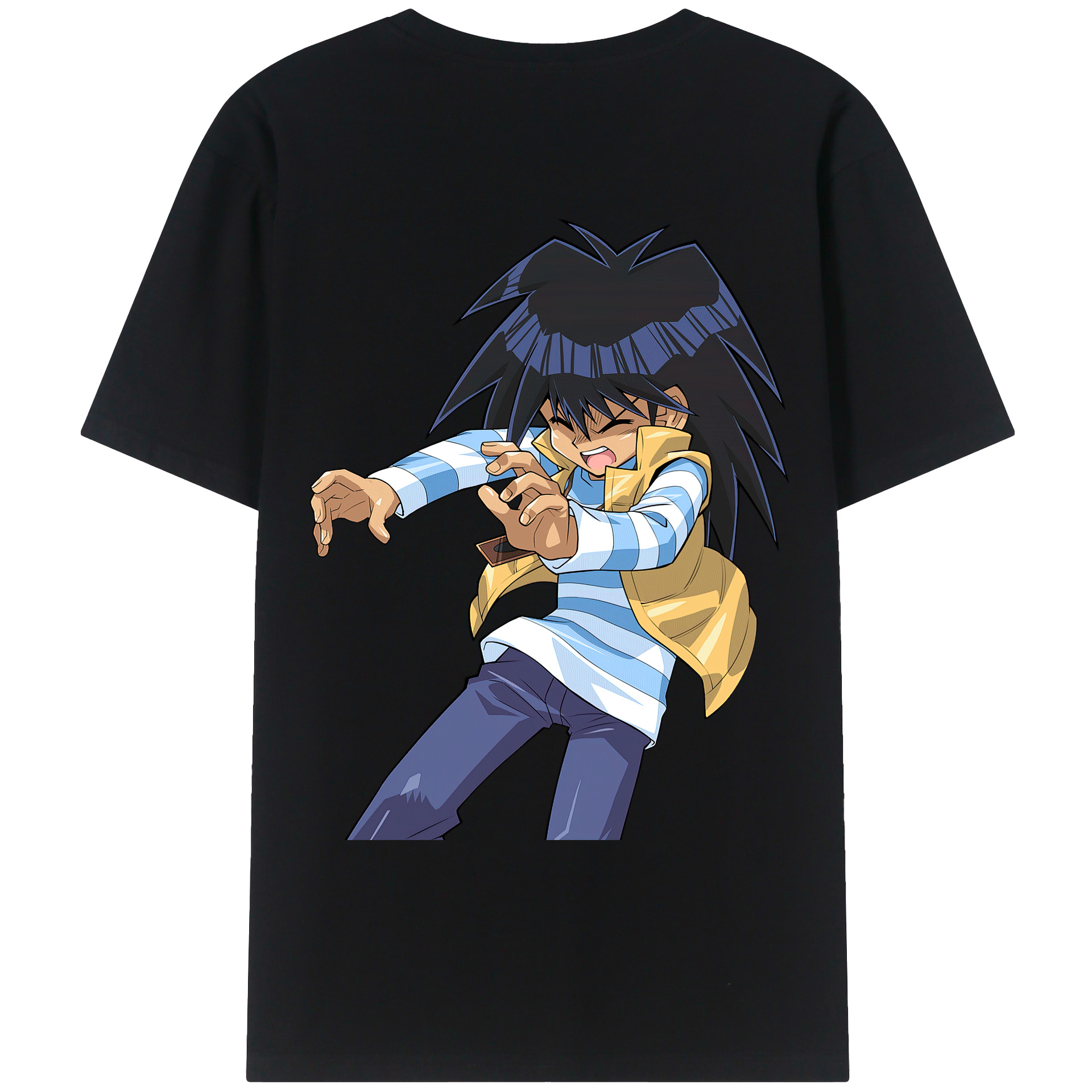 （画像用） 遊☆戯☆王 Yu-Gi-Oh! 綿100％ メンズ半袖Tシャツ（バックプリント） 通気性
