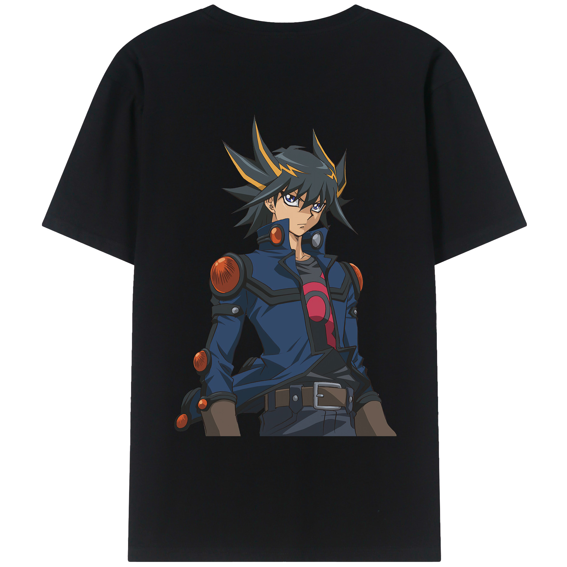 （画像用） 遊☆戯☆王 Yu-Gi-Oh! 綿100％ メンズ半袖Tシャツ（バックプリント） 通気性