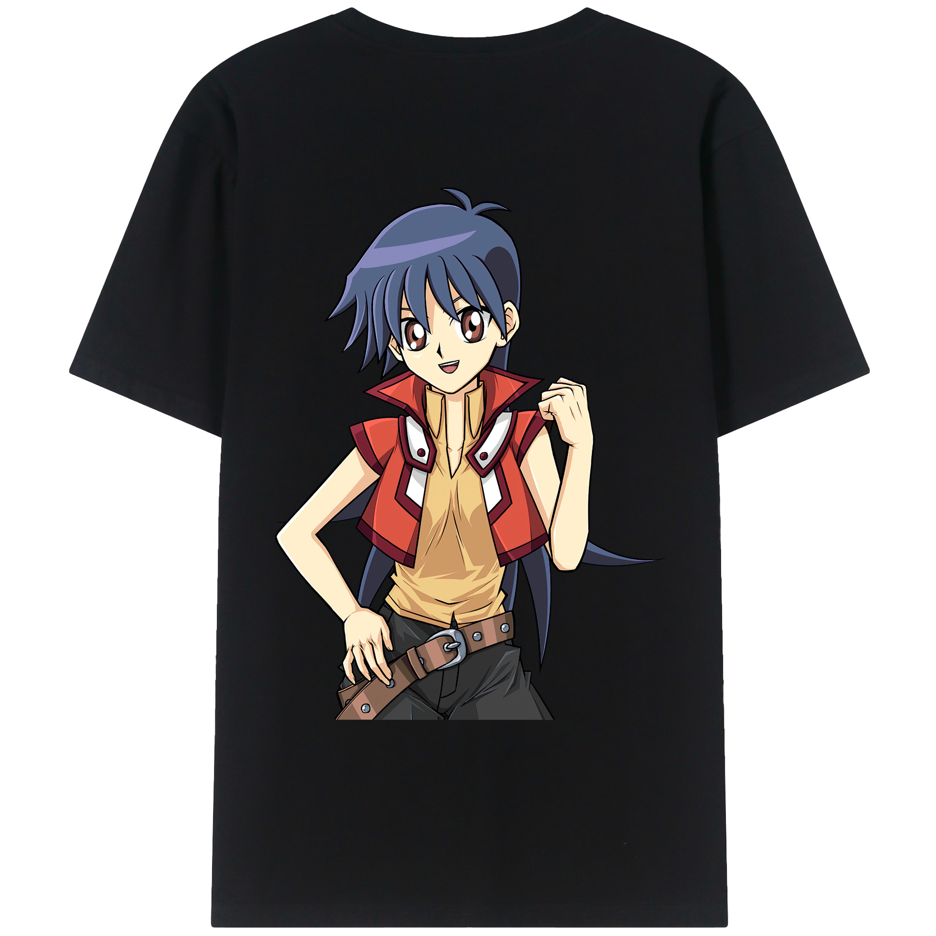 （画像用） 遊☆戯☆王 Yu-Gi-Oh! 綿100％ メンズ半袖Tシャツ（バックプリント） 通気性