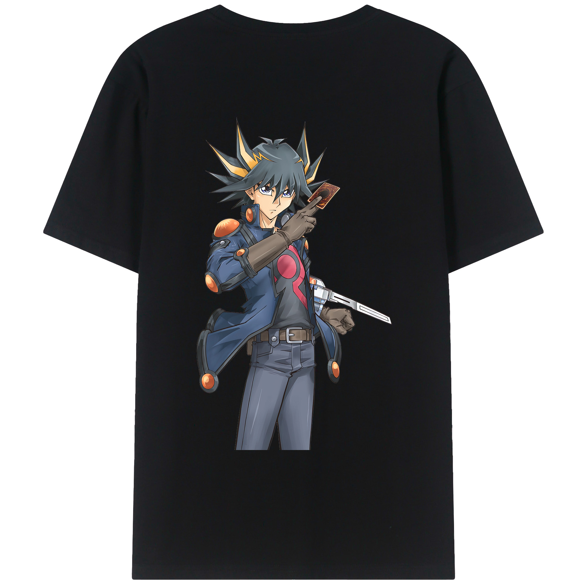 （画像用） 遊☆戯☆王 Yu-Gi-Oh! 綿100％ メンズ半袖Tシャツ（バックプリント） 通気性
