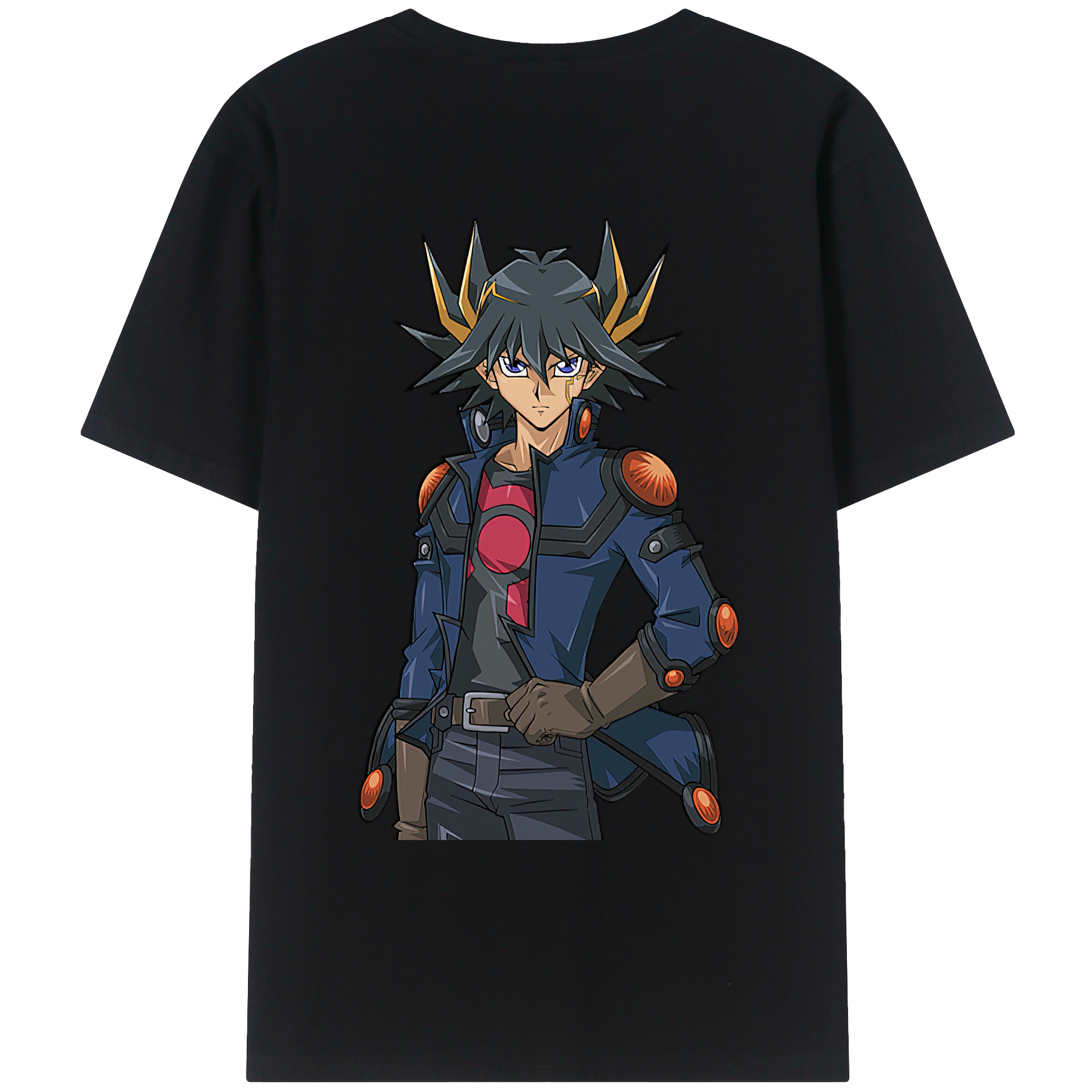 （画像用） 遊☆戯☆王 Yu-Gi-Oh! 綿100％ メンズ半袖Tシャツ（バックプリント） 通気性