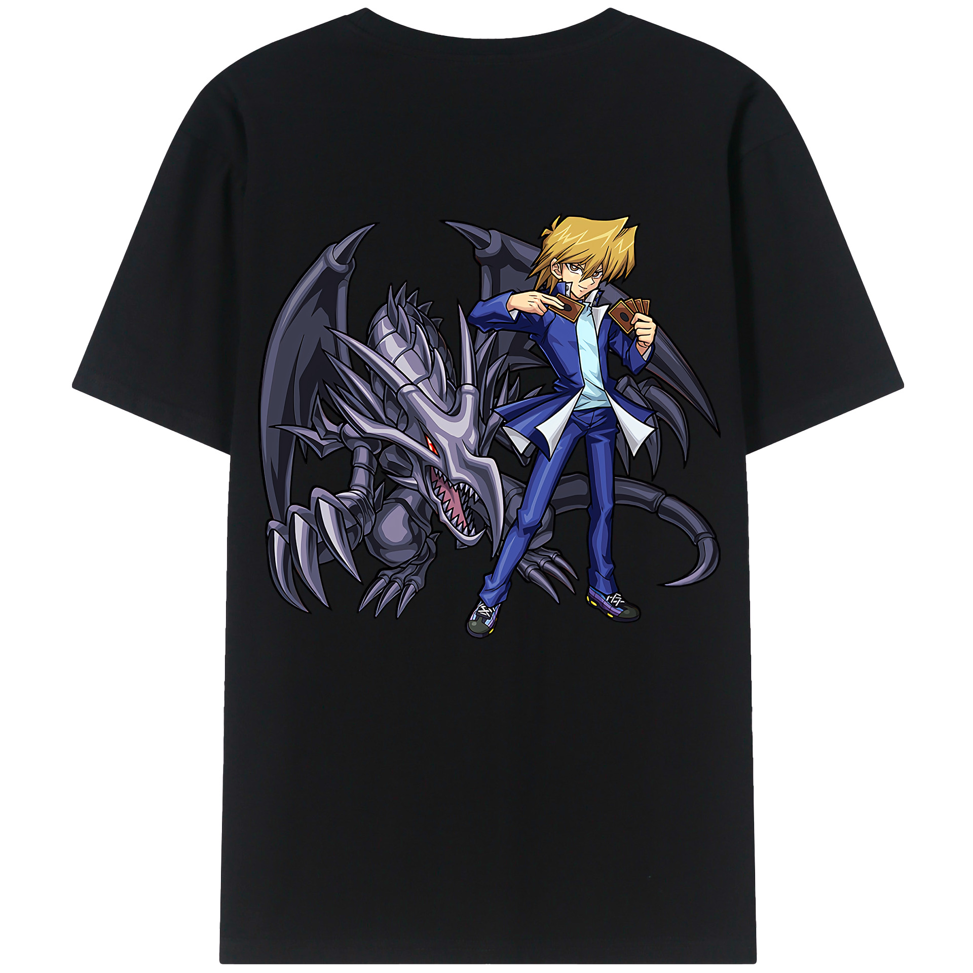 （画像用） 遊☆戯☆王 Yu-Gi-Oh! 綿100％ メンズ半袖Tシャツ（バックプリント） 通気性