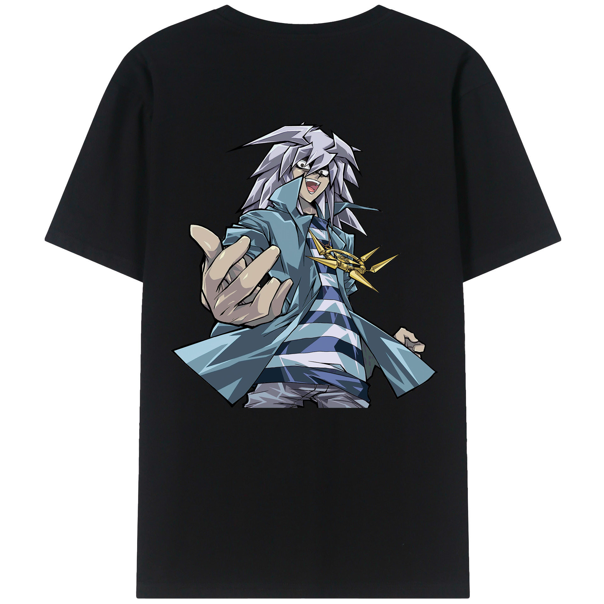 （画像用） 遊☆戯☆王 Yu-Gi-Oh! 綿100％ メンズ半袖Tシャツ（バックプリント） 通気性