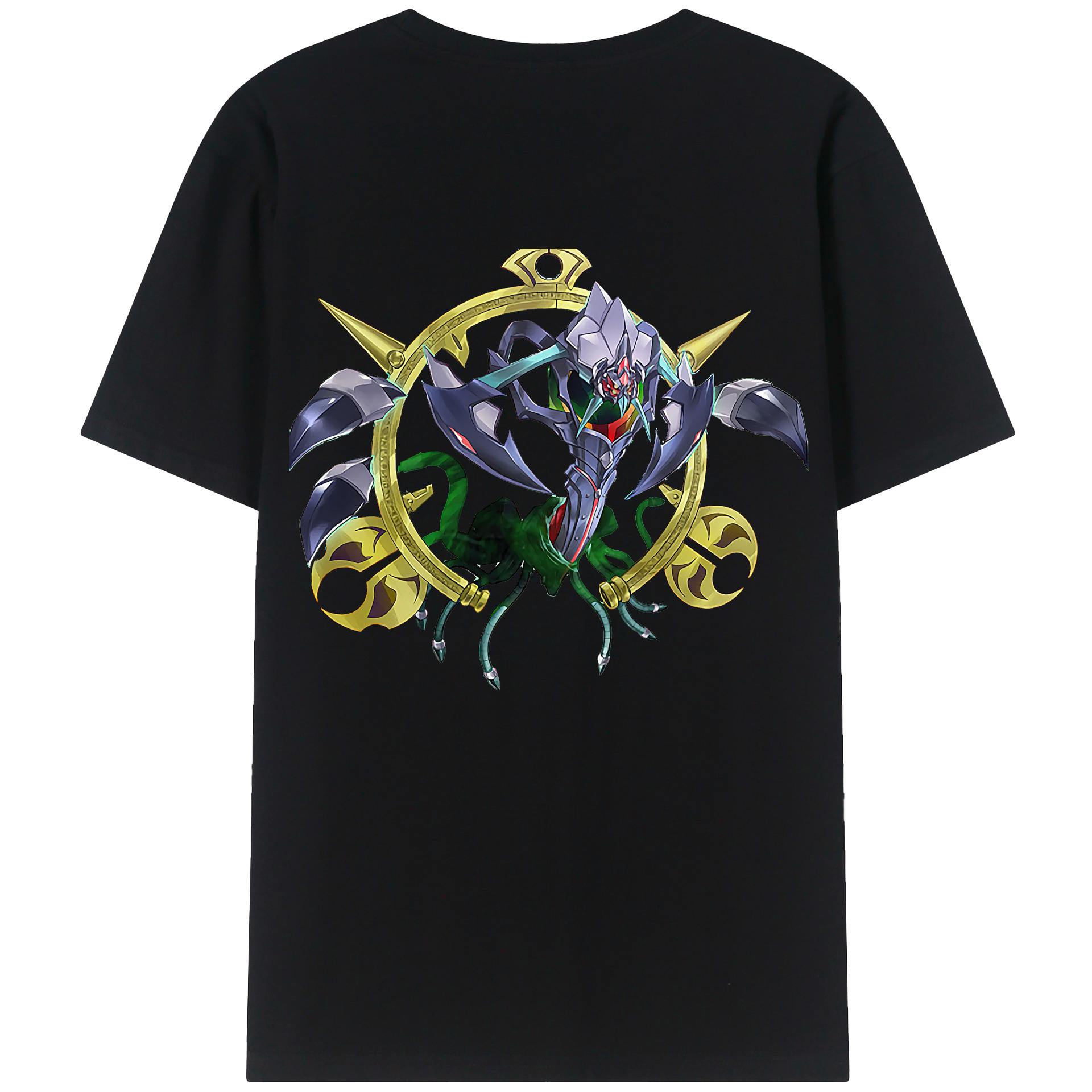 （画像用） 遊☆戯☆王 Yu-Gi-Oh! 綿100％ メンズ半袖Tシャツ（バックプリント） 通気性
