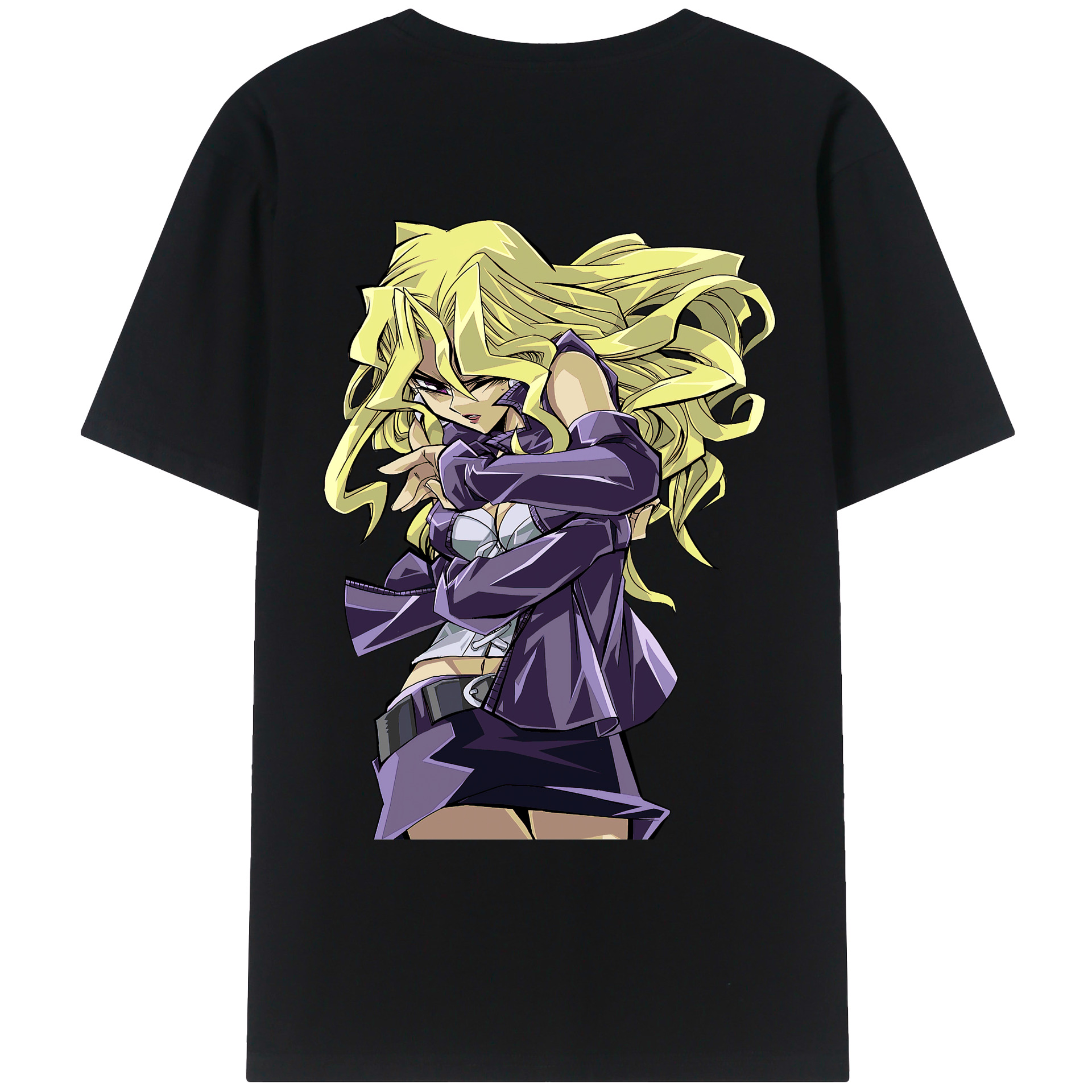 （画像用） 遊☆戯☆王 Yu-Gi-Oh! 綿100％ メンズ半袖Tシャツ（バックプリント） 通気性