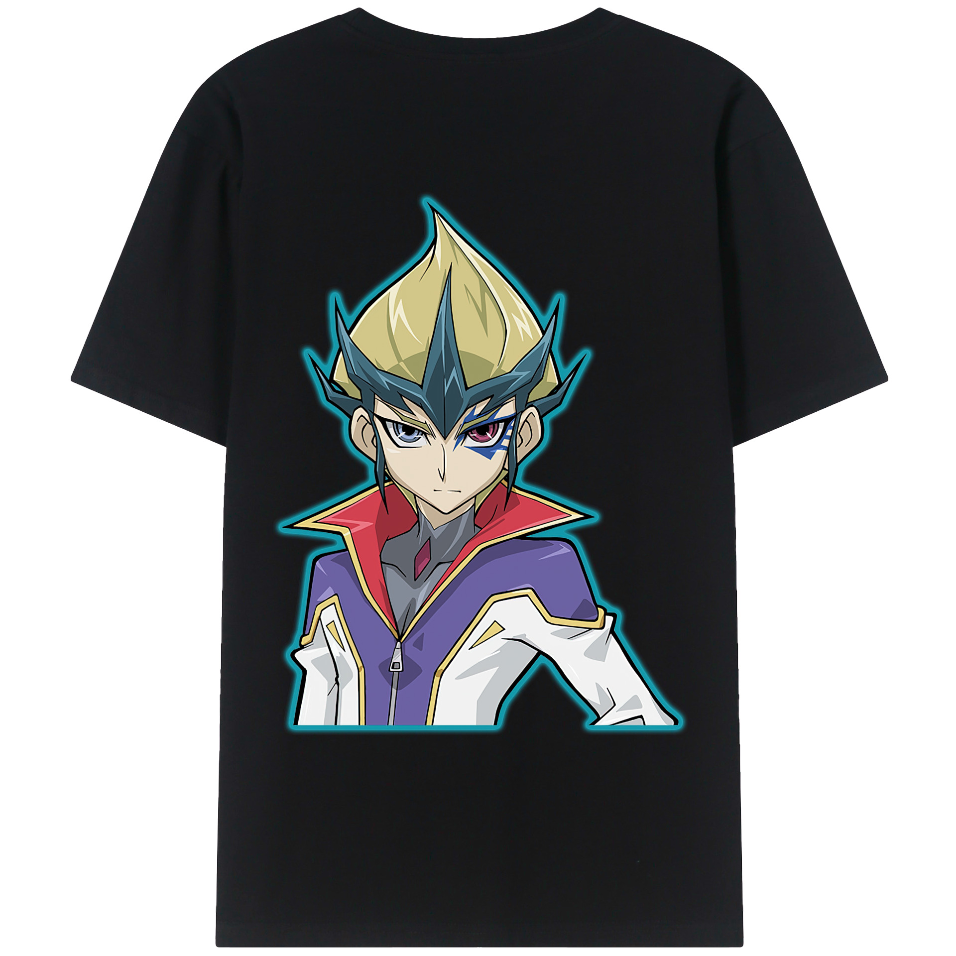 （画像用） 遊☆戯☆王 Yu-Gi-Oh! 綿100％ メンズ半袖Tシャツ（バックプリント） 通気性