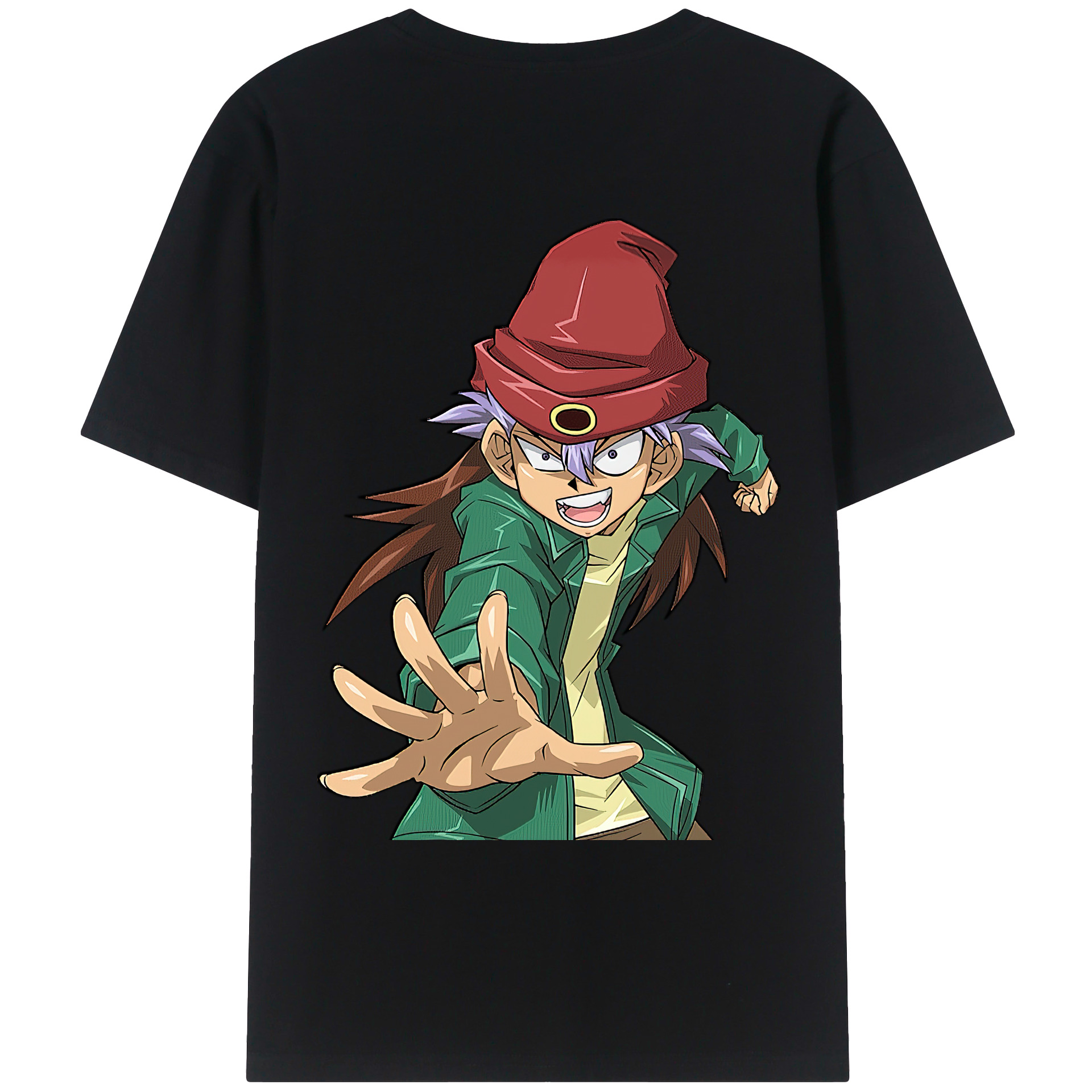 （画像用） 遊☆戯☆王 Yu-Gi-Oh! 綿100％ メンズ半袖Tシャツ（バックプリント） 通気性
