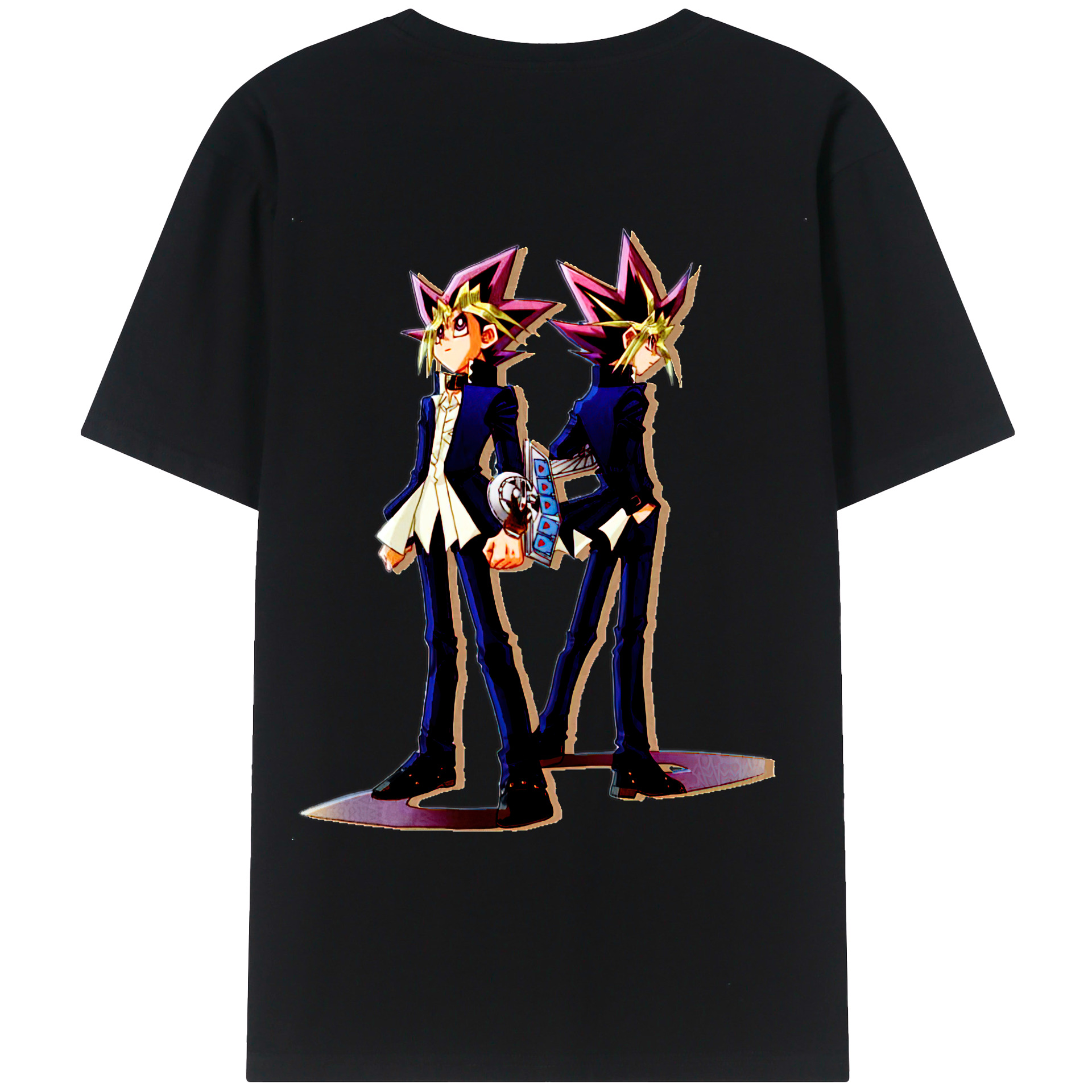 （画像用） 遊☆戯☆王 Yu-Gi-Oh! 綿100％ メンズ半袖Tシャツ（バックプリント） 通気性