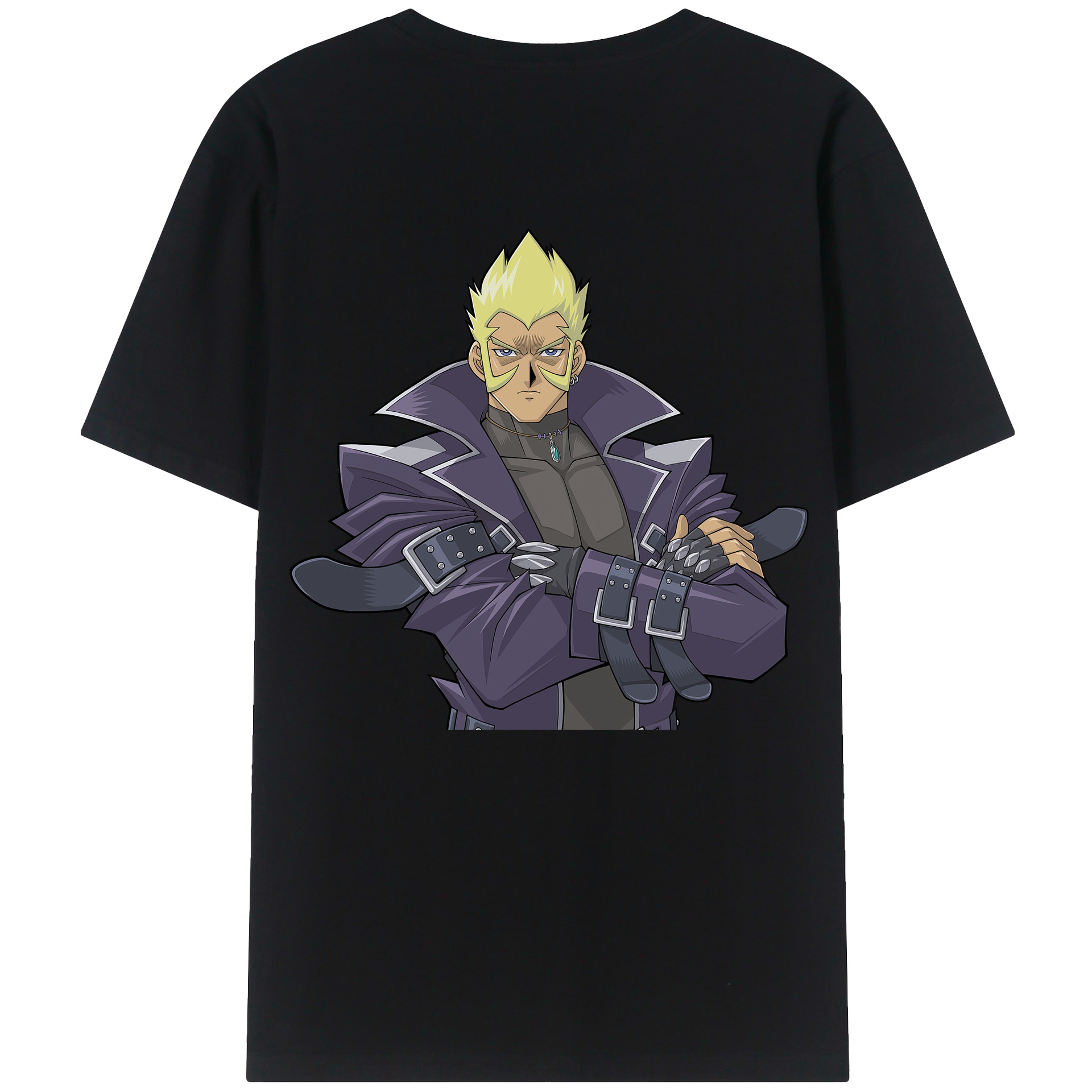 （画像用） 遊☆戯☆王 Yu-Gi-Oh! 綿100％ メンズ半袖Tシャツ（バックプリント） 通気性