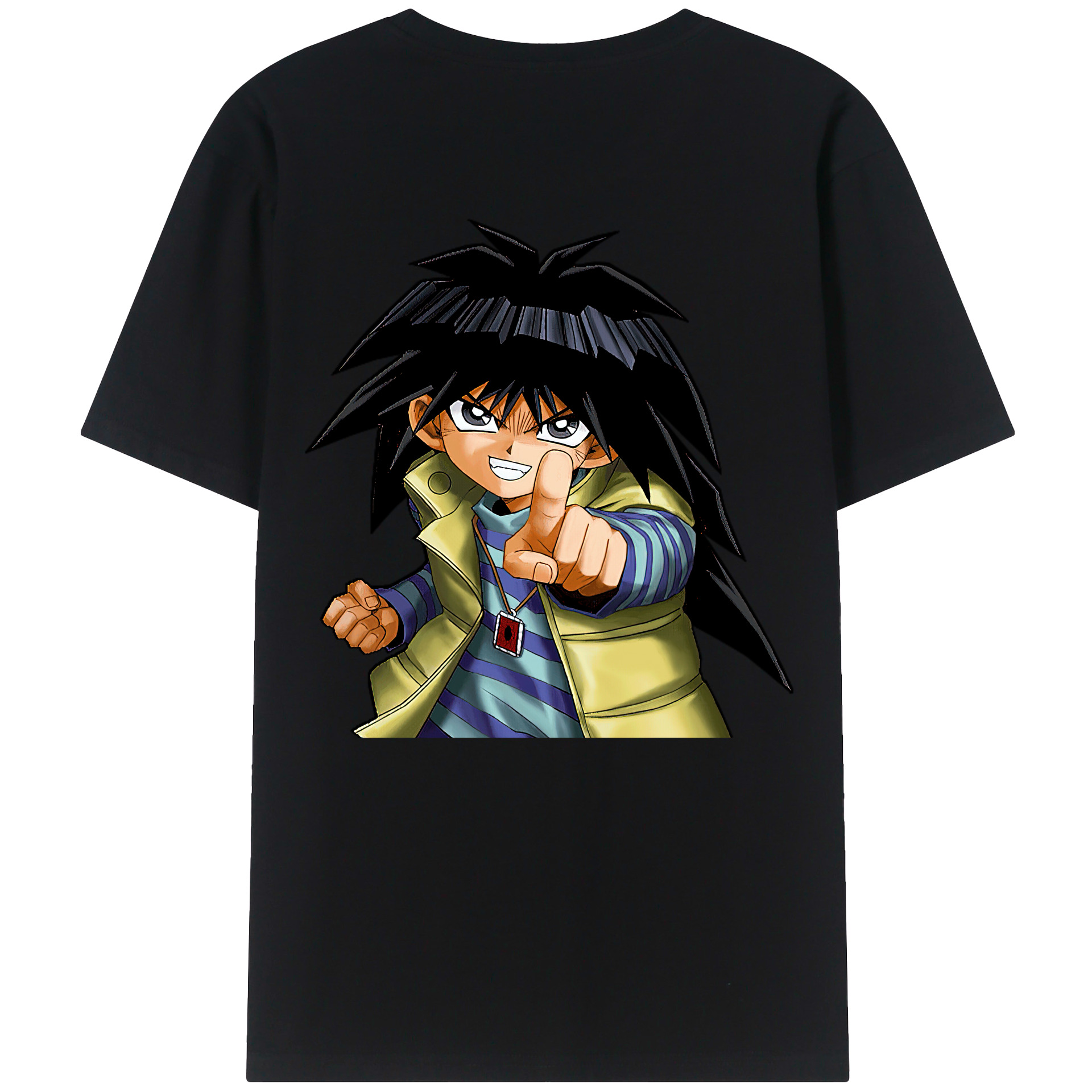 （画像用） 遊☆戯☆王 Yu-Gi-Oh! 綿100％ メンズ半袖Tシャツ（バックプリント） 通気性