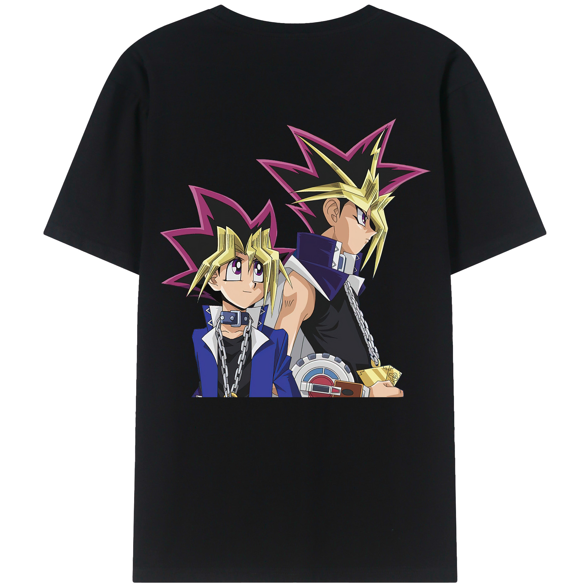 （画像用） 遊☆戯☆王 Yu-Gi-Oh! 綿100％ メンズ半袖Tシャツ（バックプリント） 通気性
