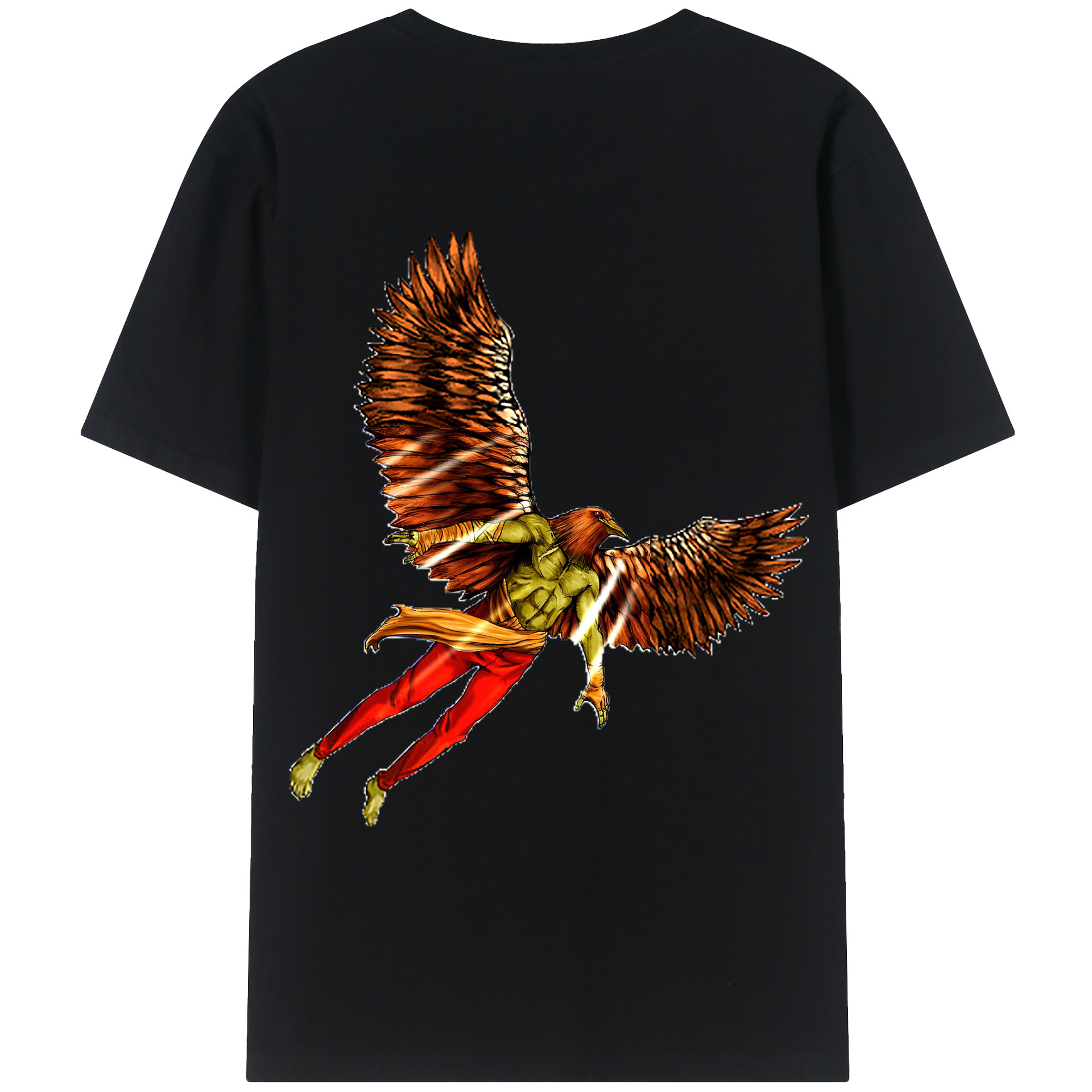 （画像用） 遊☆戯☆王 Yu-Gi-Oh! 綿100％ メンズ半袖Tシャツ（バックプリント） 通気性