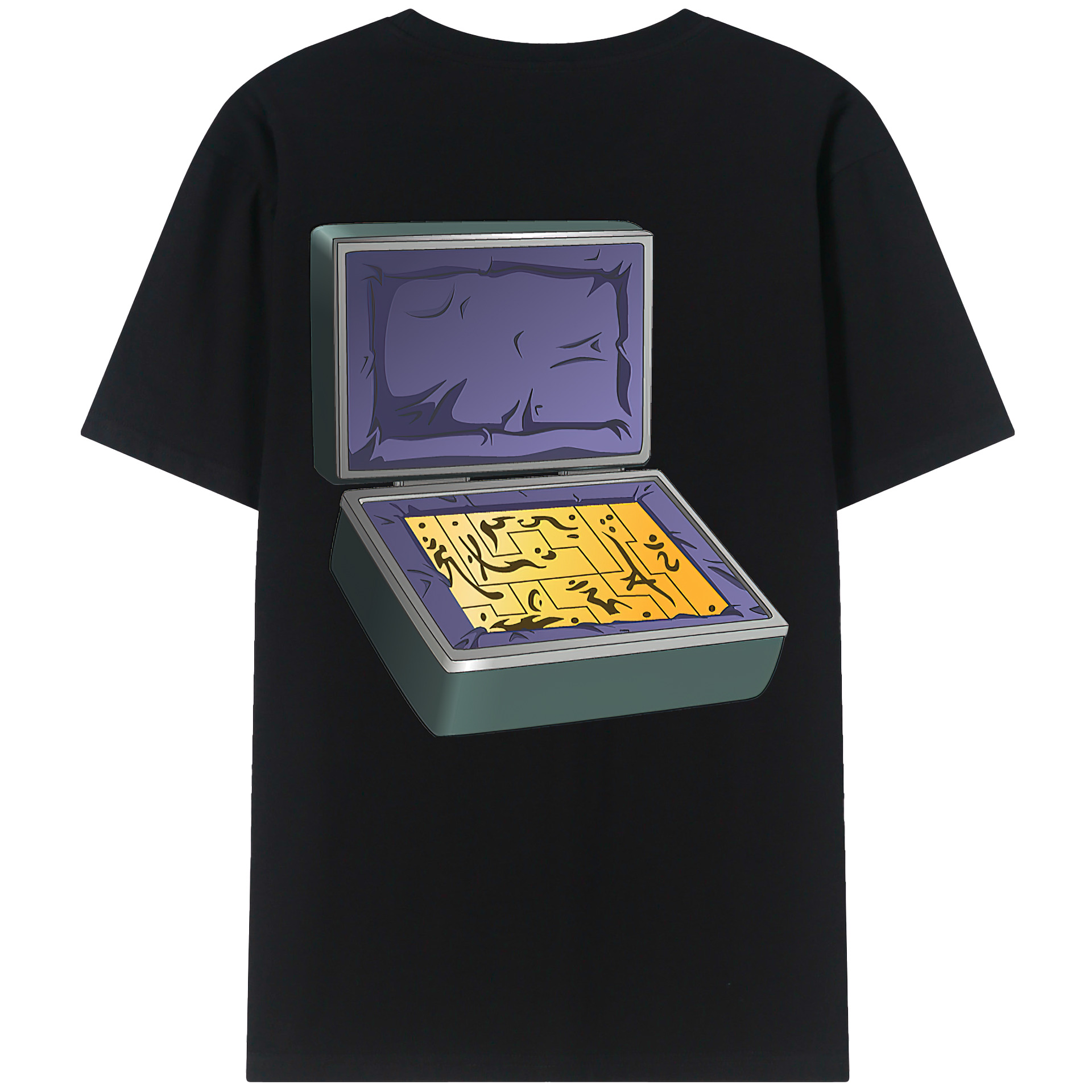 （画像用） 遊☆戯☆王 Yu-Gi-Oh! 綿100％ メンズ半袖Tシャツ（バックプリント） 通気性