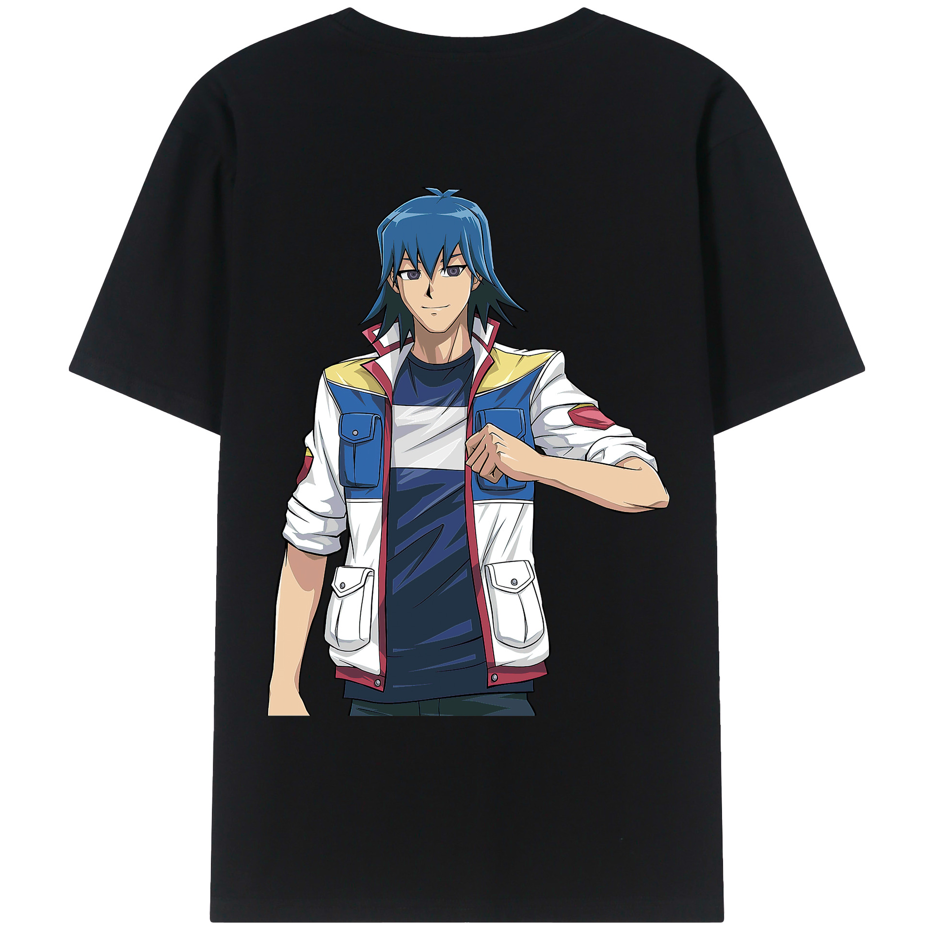 （画像用） 遊☆戯☆王 Yu-Gi-Oh! 綿100％ メンズ半袖Tシャツ（バックプリント） 通気性