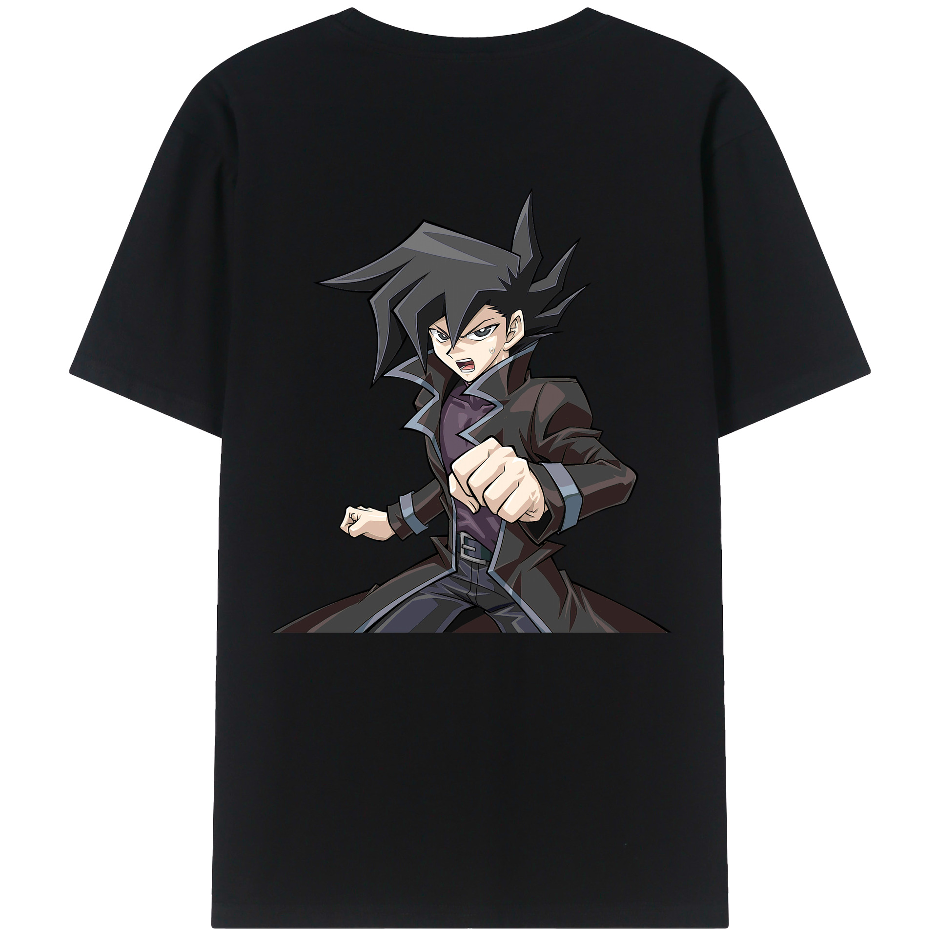 （画像用） 遊☆戯☆王 Yu-Gi-Oh! 綿100％ メンズ半袖Tシャツ（バックプリント） 通気性
