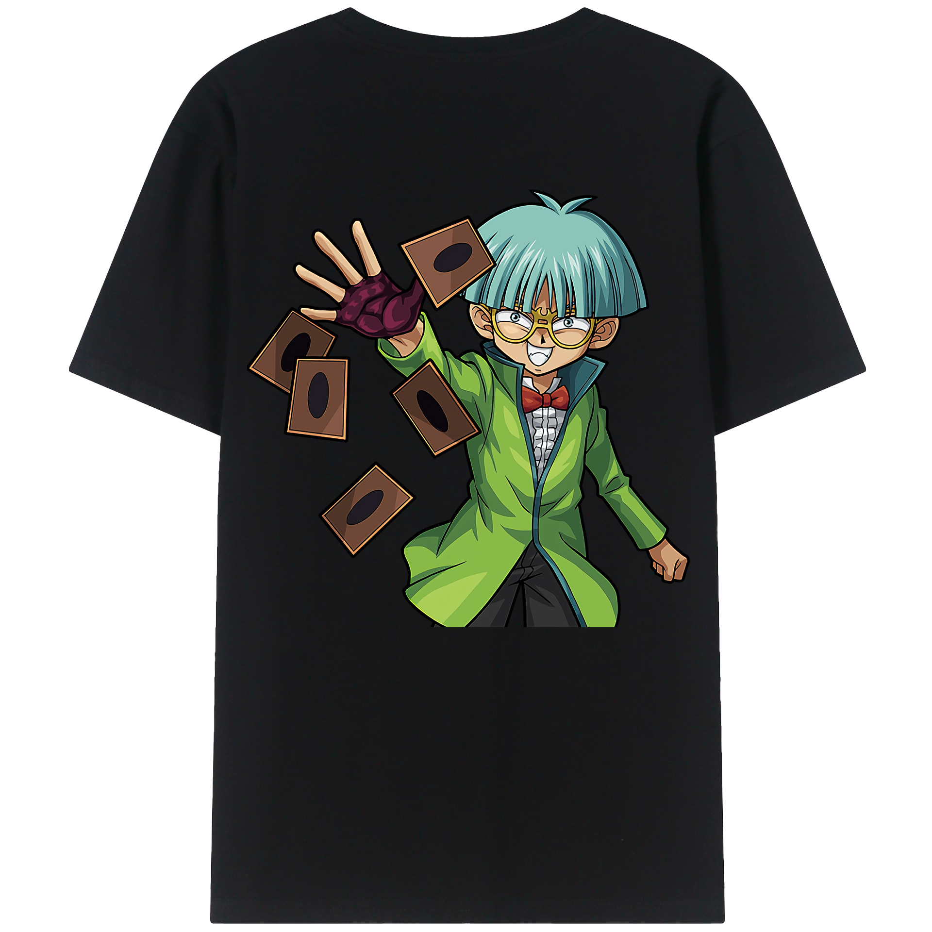 （画像用） 遊☆戯☆王 Yu-Gi-Oh! 綿100％ メンズ半袖Tシャツ（バックプリント） 通気性