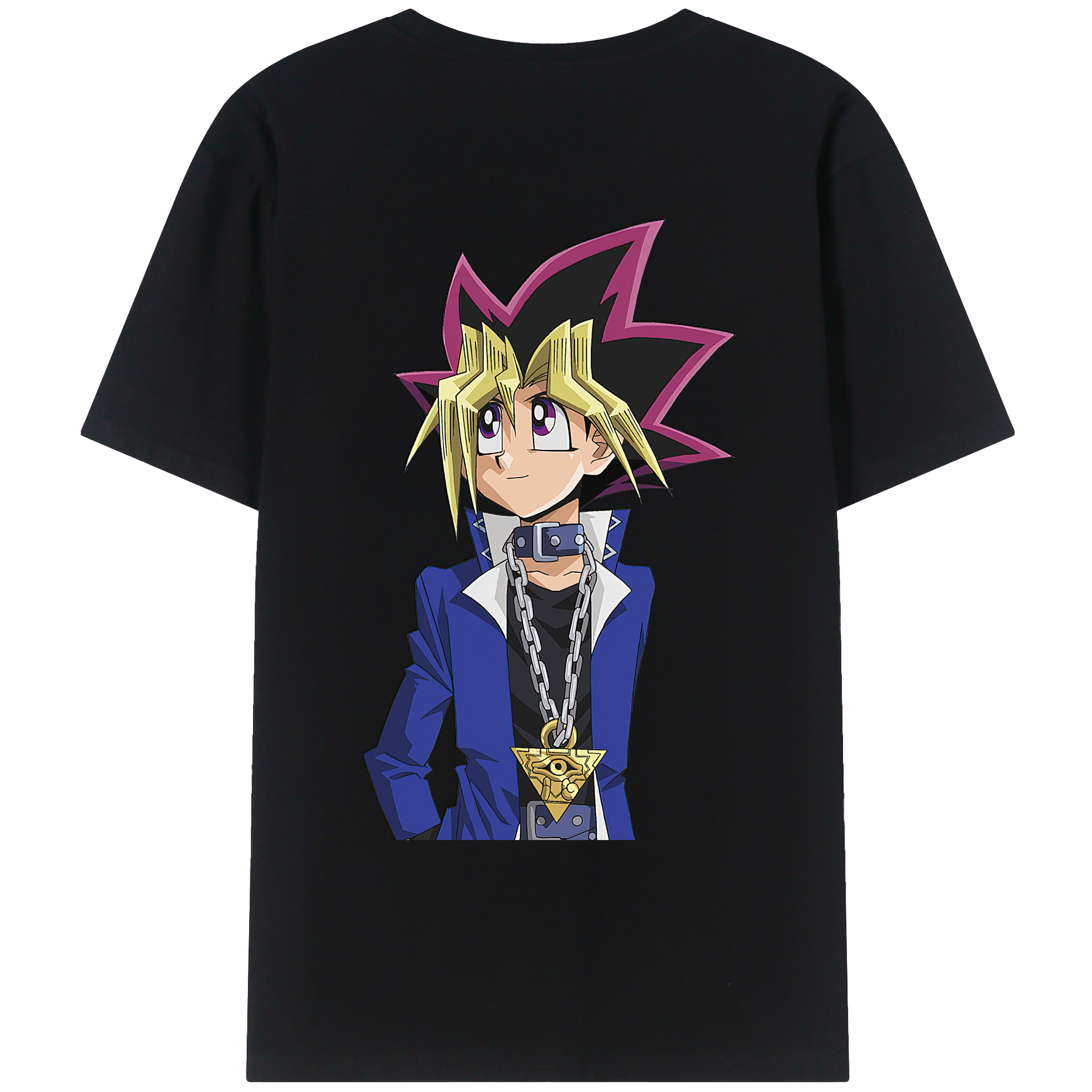 （画像用） 遊☆戯☆王 Yu-Gi-Oh! 綿100％ メンズ半袖Tシャツ（バックプリント） 通気性
