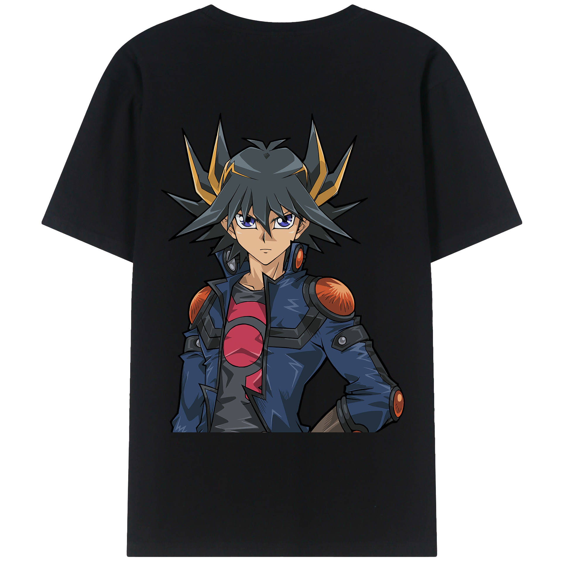 （画像用） 遊☆戯☆王 Yu-Gi-Oh! 綿100％ メンズ半袖Tシャツ（バックプリント） 通気性