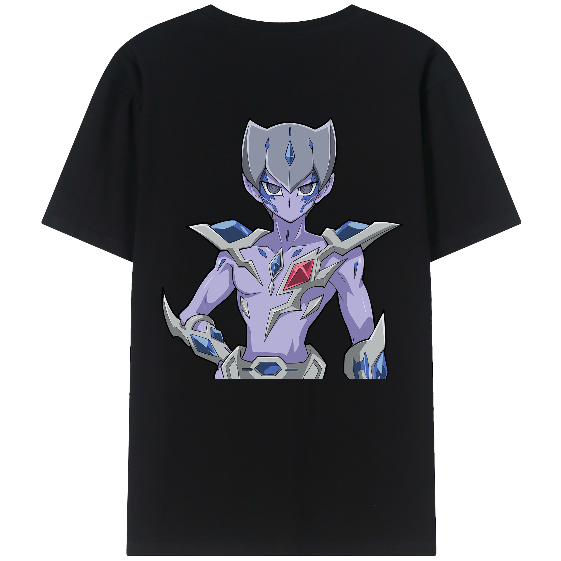 （画像用） 遊☆戯☆王 Yu-Gi-Oh! 綿100％ メンズ半袖Tシャツ（バックプリント） 通気性