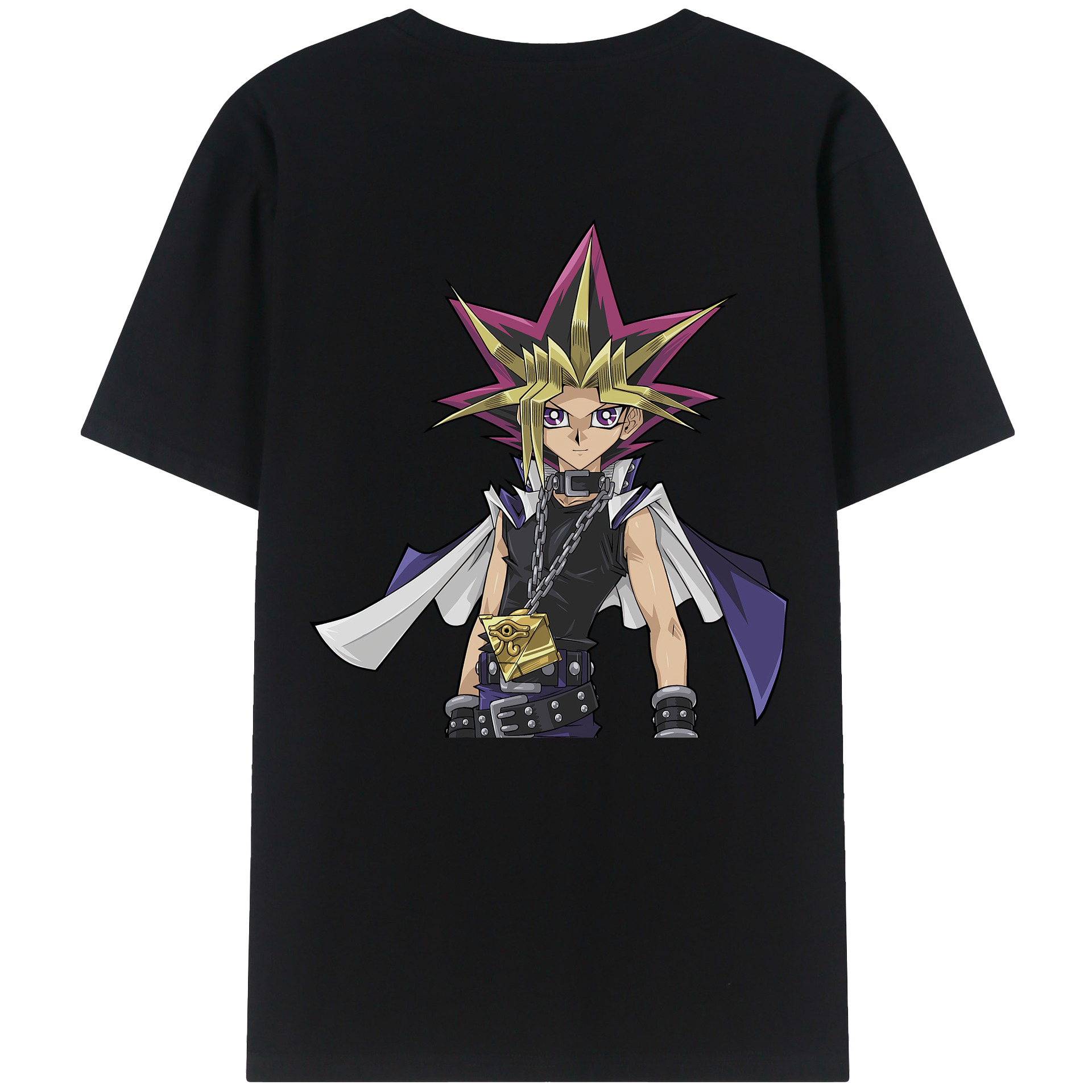 （画像用） 遊☆戯☆王 Yu-Gi-Oh! 綿100％ メンズ半袖Tシャツ（バックプリント） 通気性