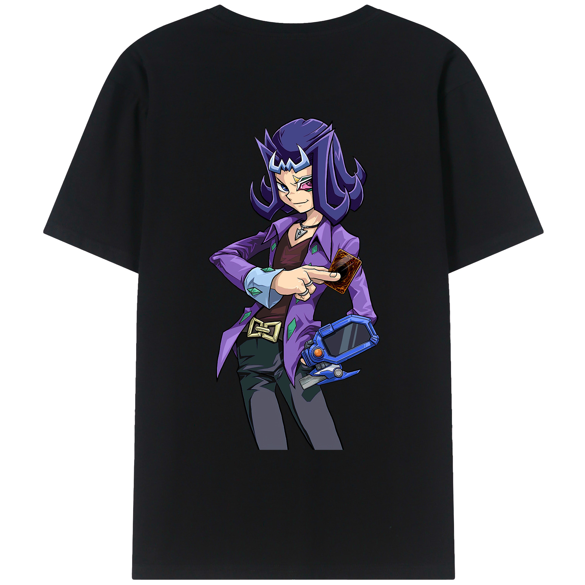 （画像用） 遊☆戯☆王 Yu-Gi-Oh! 綿100％ メンズ半袖Tシャツ（バックプリント） 通気性