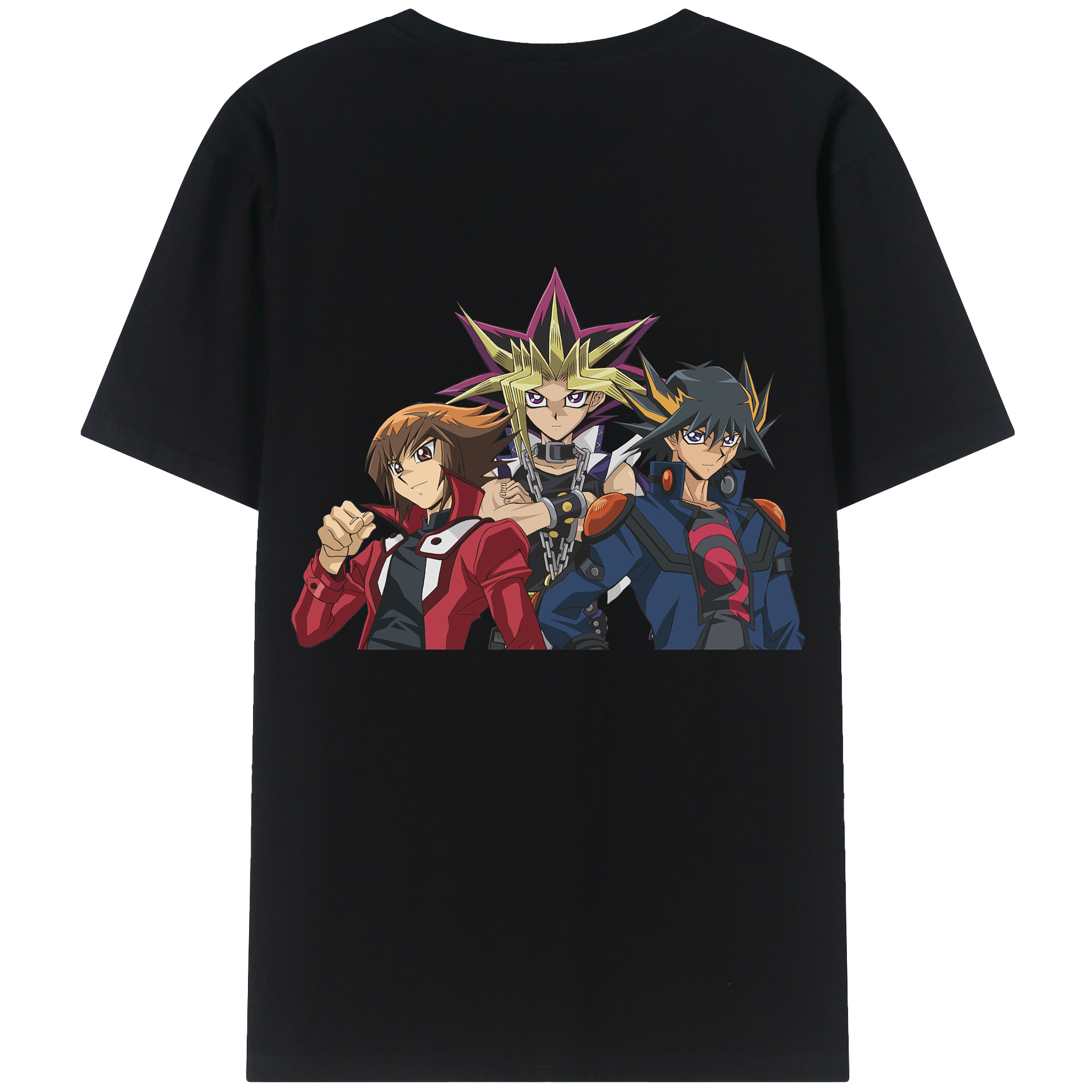 （画像用） 遊☆戯☆王 Yu-Gi-Oh! 綿100％ メンズ半袖Tシャツ（バックプリント） 通気性