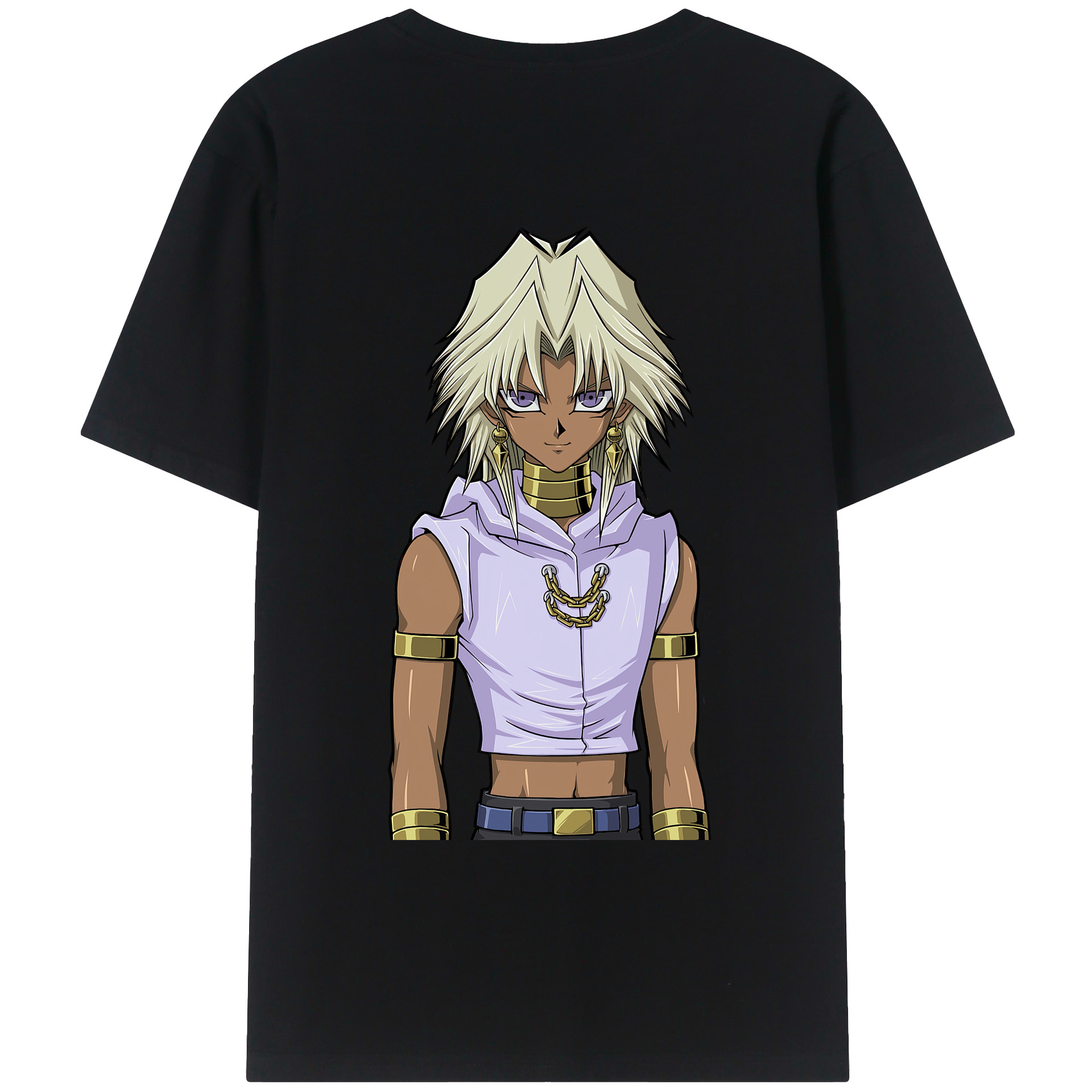 （画像用） 遊☆戯☆王 Yu-Gi-Oh! 綿100％ メンズ半袖Tシャツ（バックプリント） 通気性