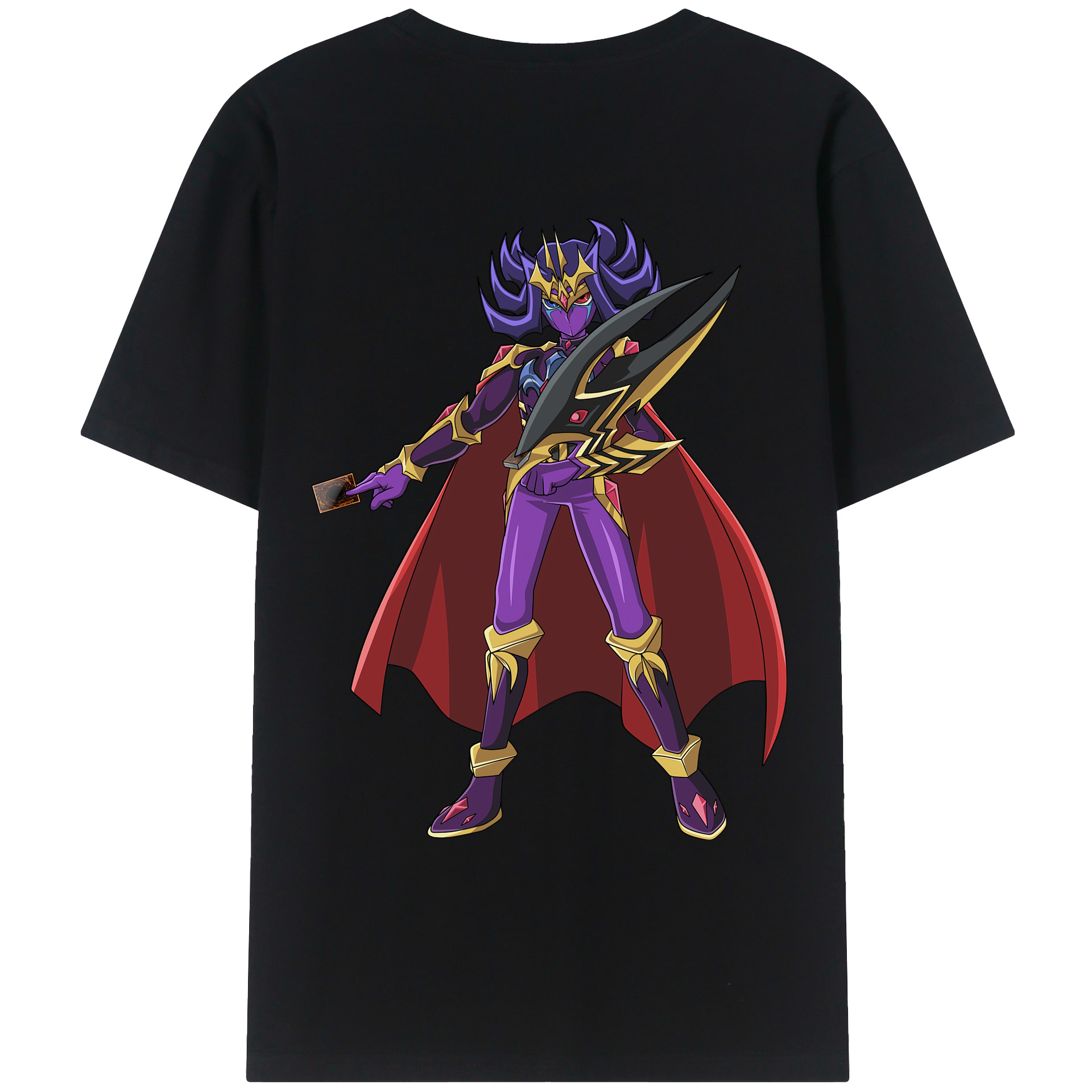 （画像用） 遊☆戯☆王 Yu-Gi-Oh! 綿100％ メンズ半袖Tシャツ（バックプリント） 通気性