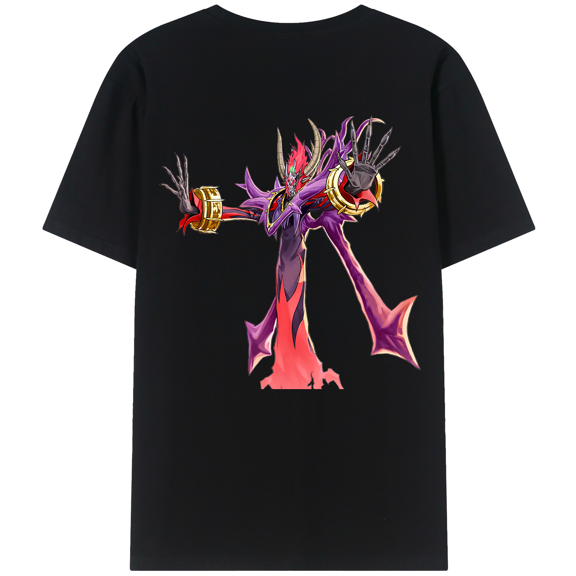 （画像用） 遊☆戯☆王 Yu-Gi-Oh! 綿100％ メンズ半袖Tシャツ（バックプリント） 通気性