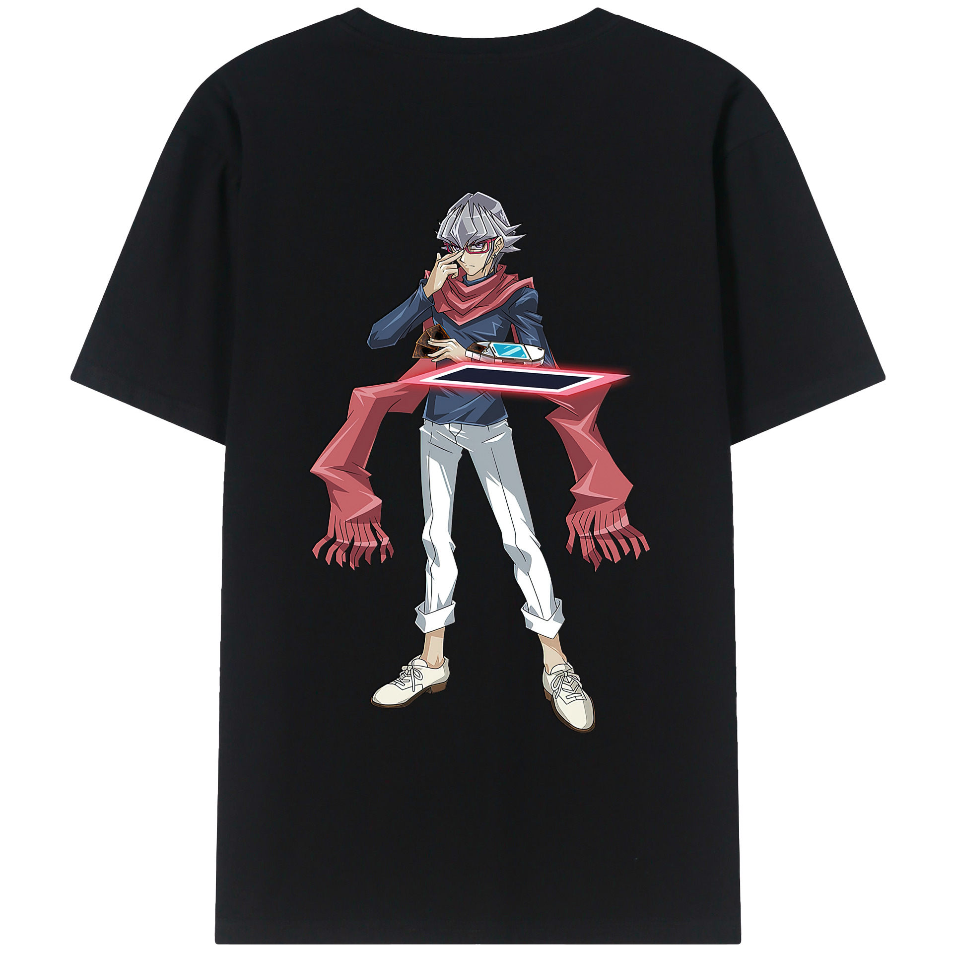 （画像用） 遊☆戯☆王 Yu-Gi-Oh! 綿100％ メンズ半袖Tシャツ（バックプリント） 通気性