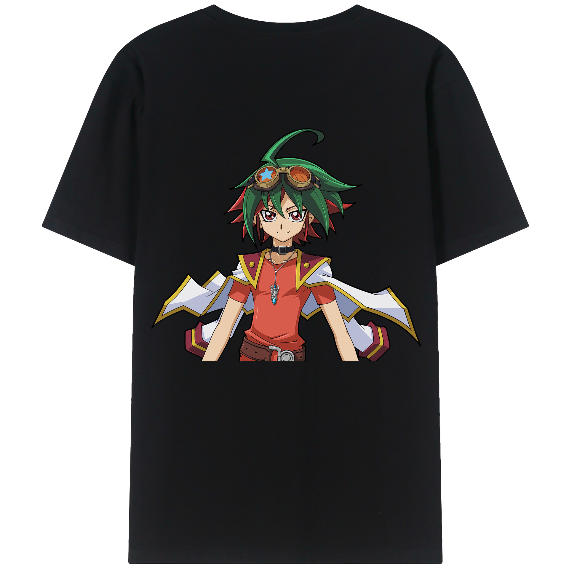 （画像用） 遊☆戯☆王 Yu-Gi-Oh! 綿100％ メンズ半袖Tシャツ（バックプリント） 通気性