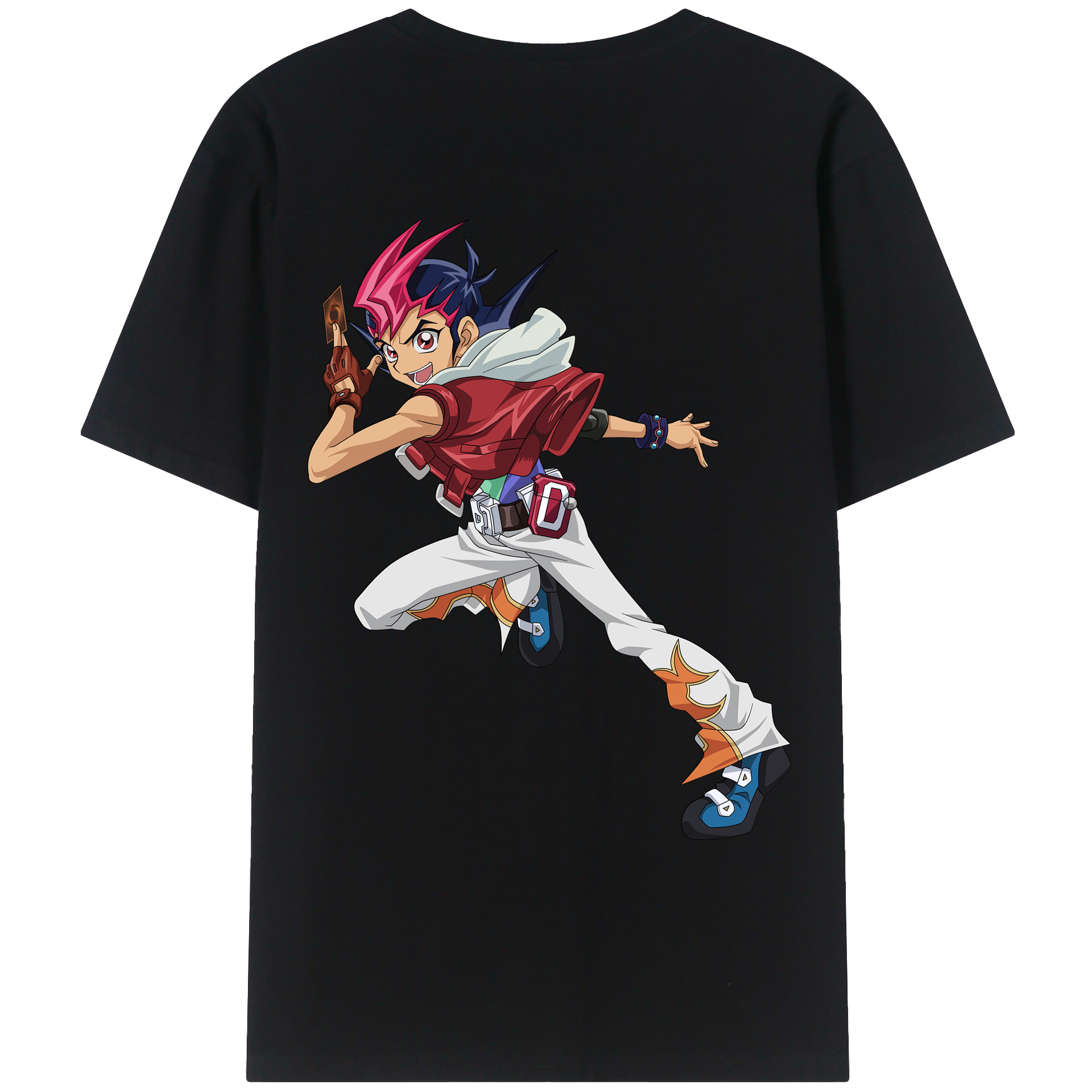 （画像用） 遊☆戯☆王 Yu-Gi-Oh! 綿100％ メンズ半袖Tシャツ（バックプリント） 通気性