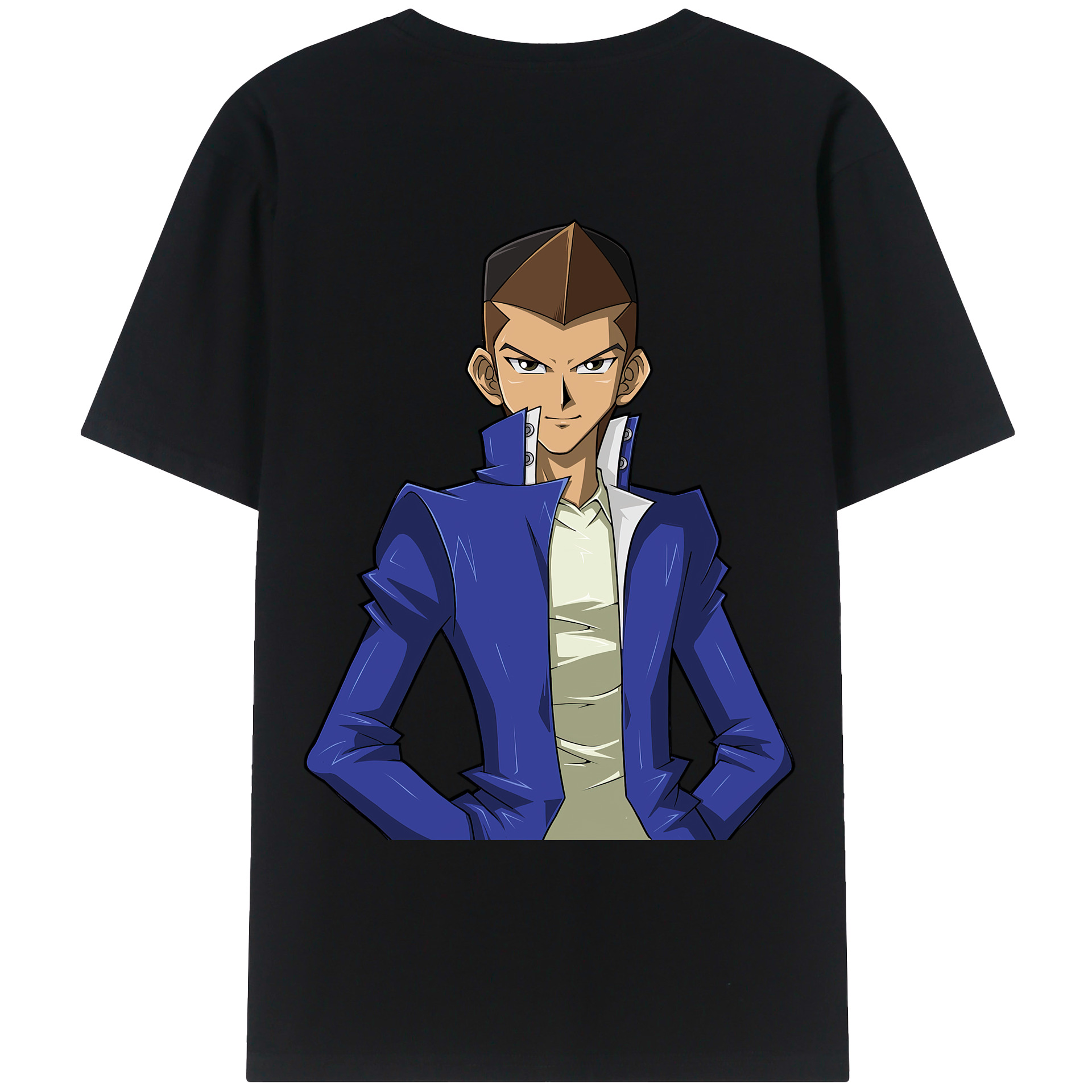 （画像用） 遊☆戯☆王 Yu-Gi-Oh! 綿100％ メンズ半袖Tシャツ（バックプリント） 通気性