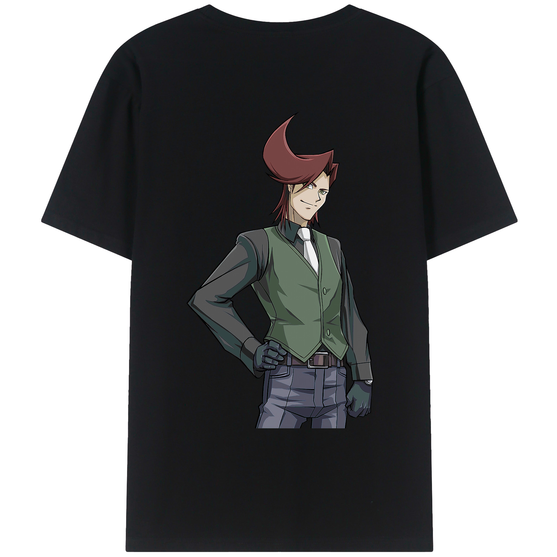 （画像用） 遊☆戯☆王 Yu-Gi-Oh! 綿100％ メンズ半袖Tシャツ（バックプリント） 通気性