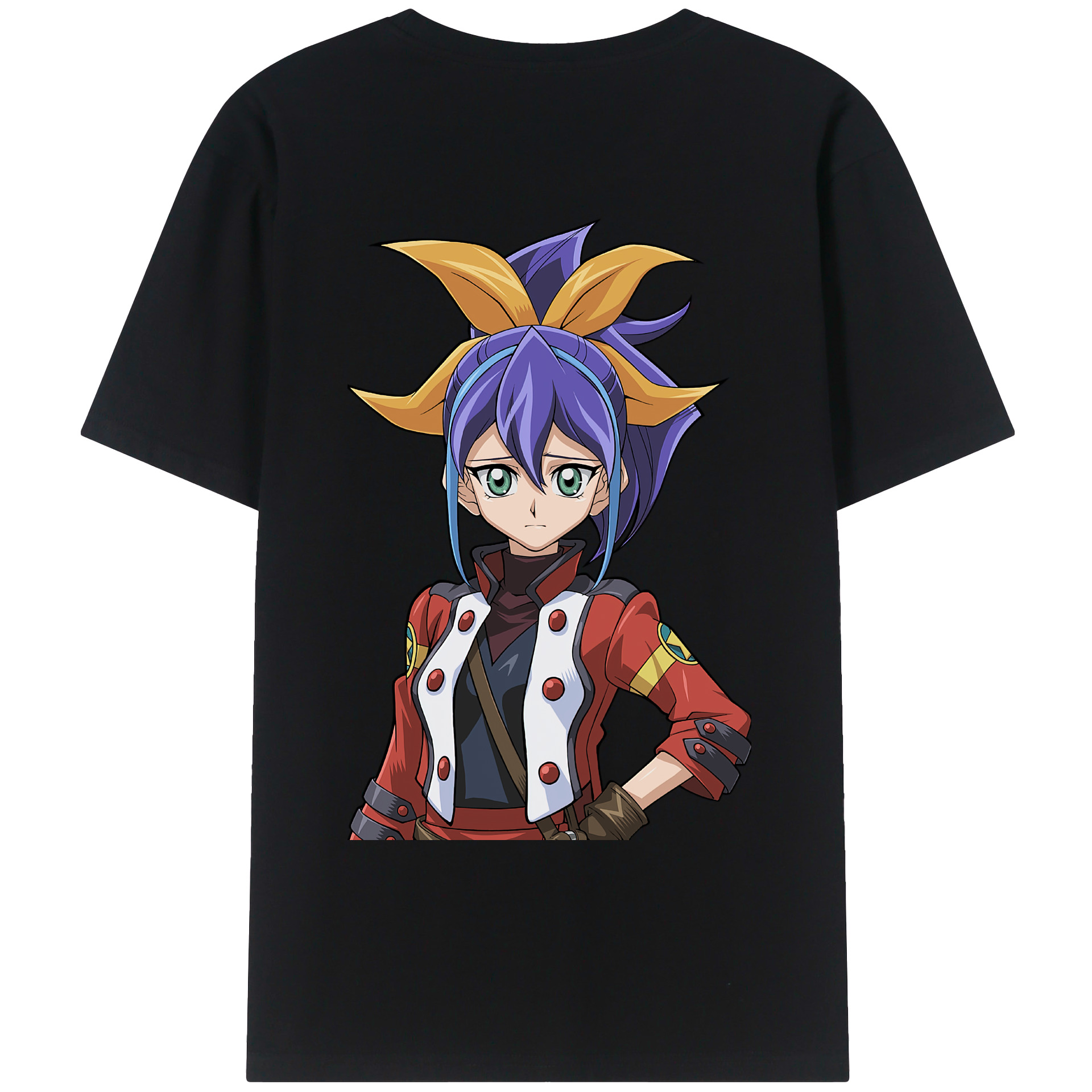 （画像用） 遊☆戯☆王 Yu-Gi-Oh! 綿100％ メンズ半袖Tシャツ（バックプリント） 通気性