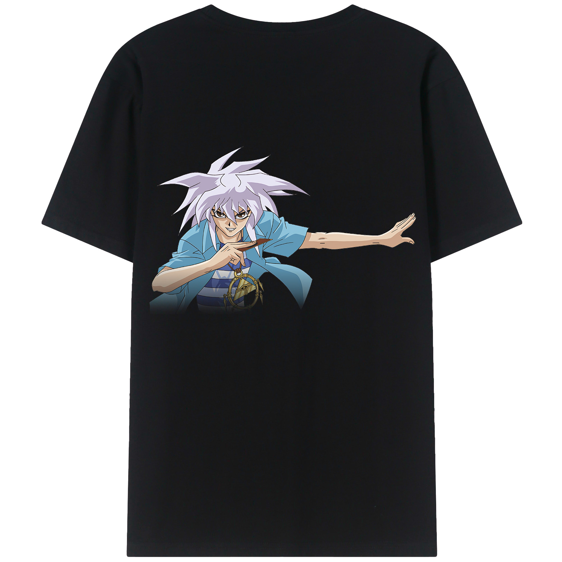 （画像用） 遊☆戯☆王 Yu-Gi-Oh! 綿100％ メンズ半袖Tシャツ（バックプリント） 通気性