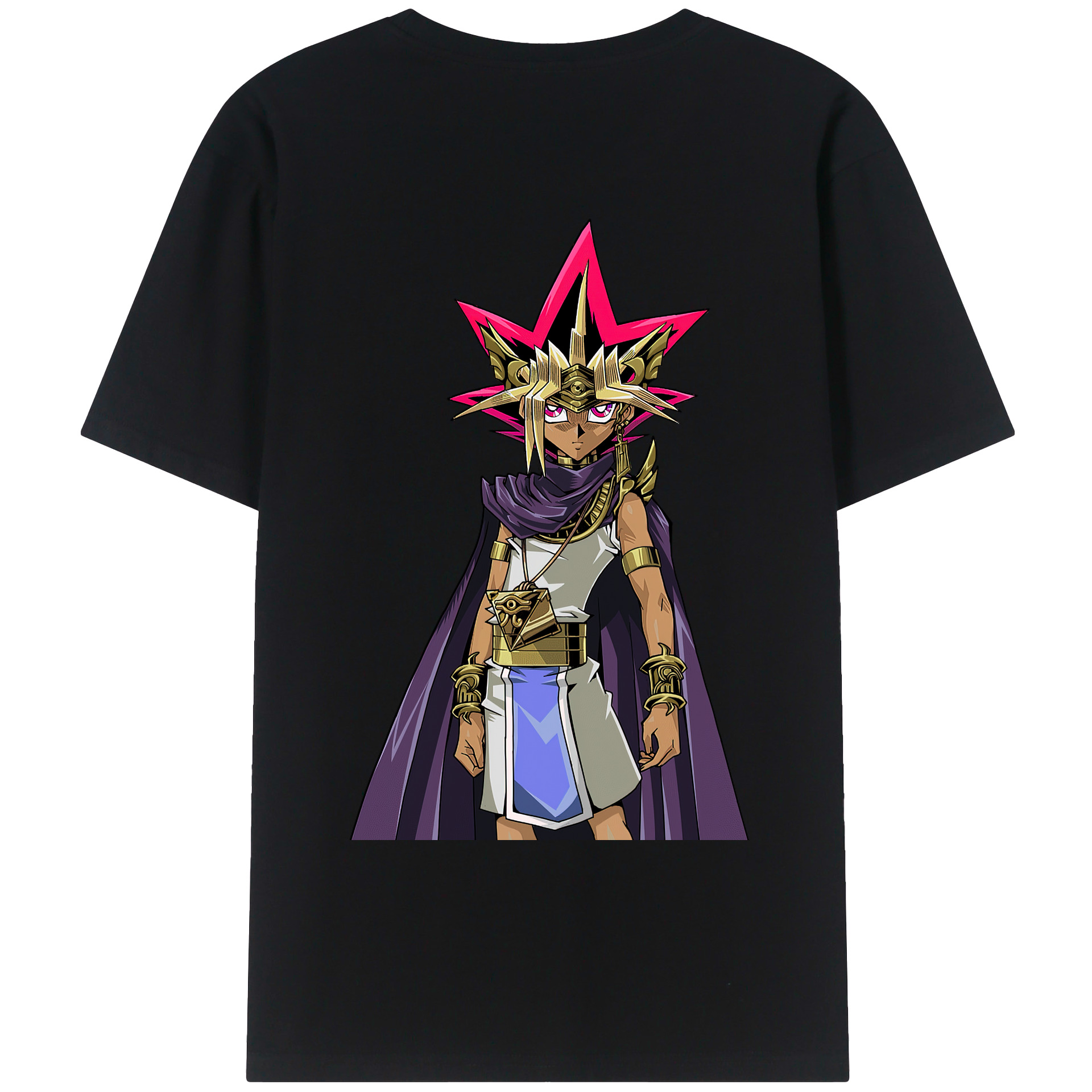 （画像用） 遊☆戯☆王 Yu-Gi-Oh! 綿100％ メンズ半袖Tシャツ（バックプリント） 通気性