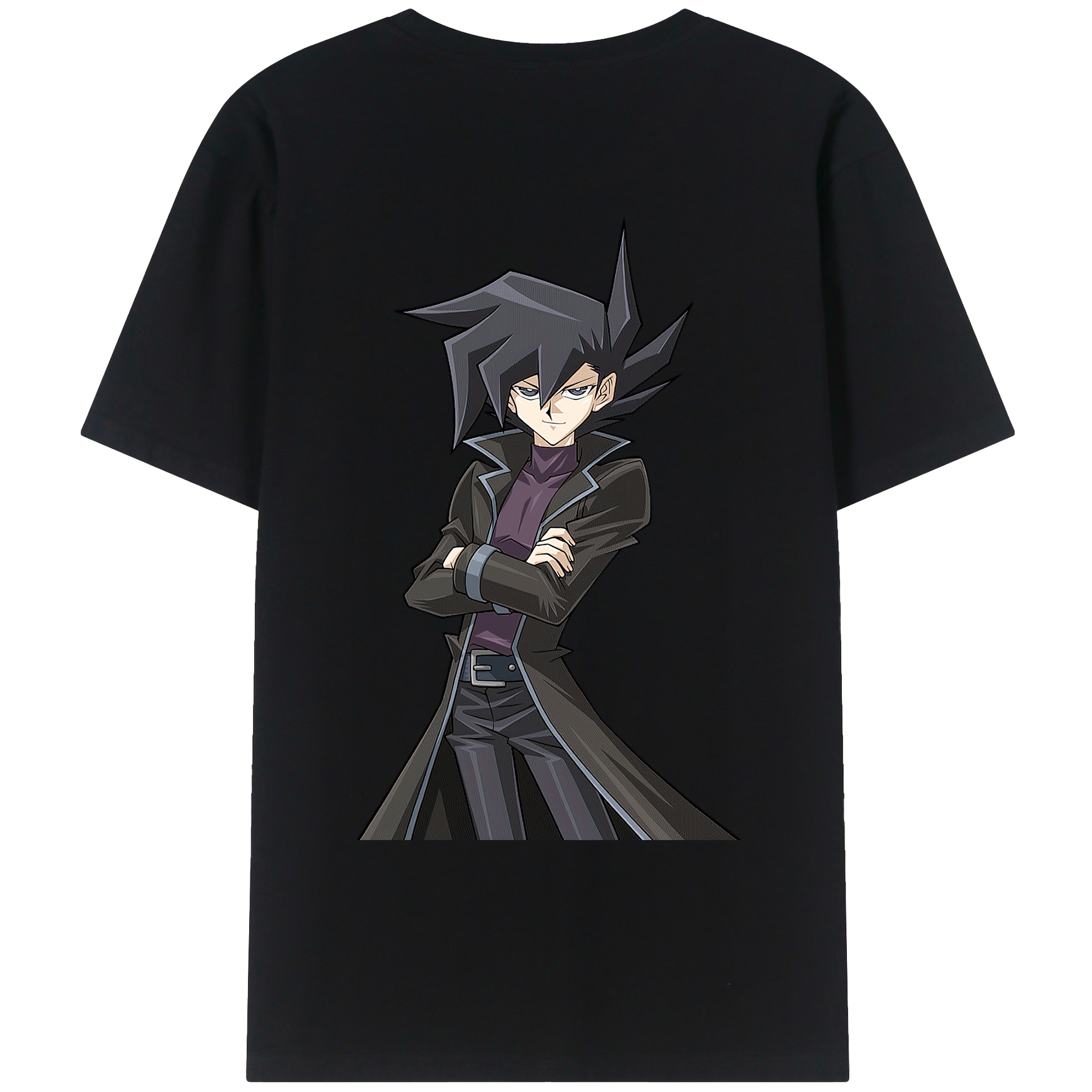 （画像用） 遊☆戯☆王 Yu-Gi-Oh! 綿100％ メンズ半袖Tシャツ（バックプリント） 通気性