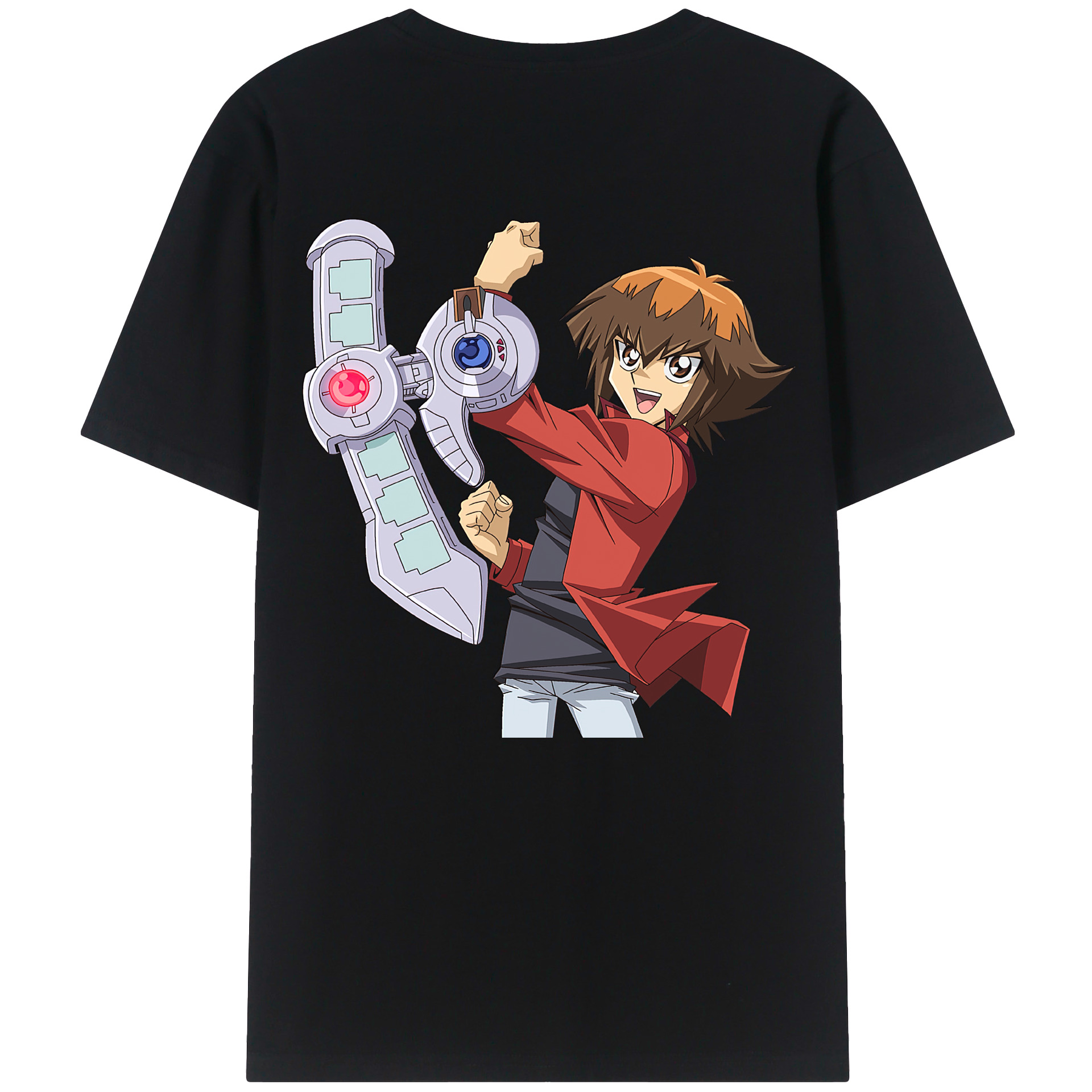 （画像用） 遊☆戯☆王 Yu-Gi-Oh! 綿100％ メンズ半袖Tシャツ（バックプリント） 通気性