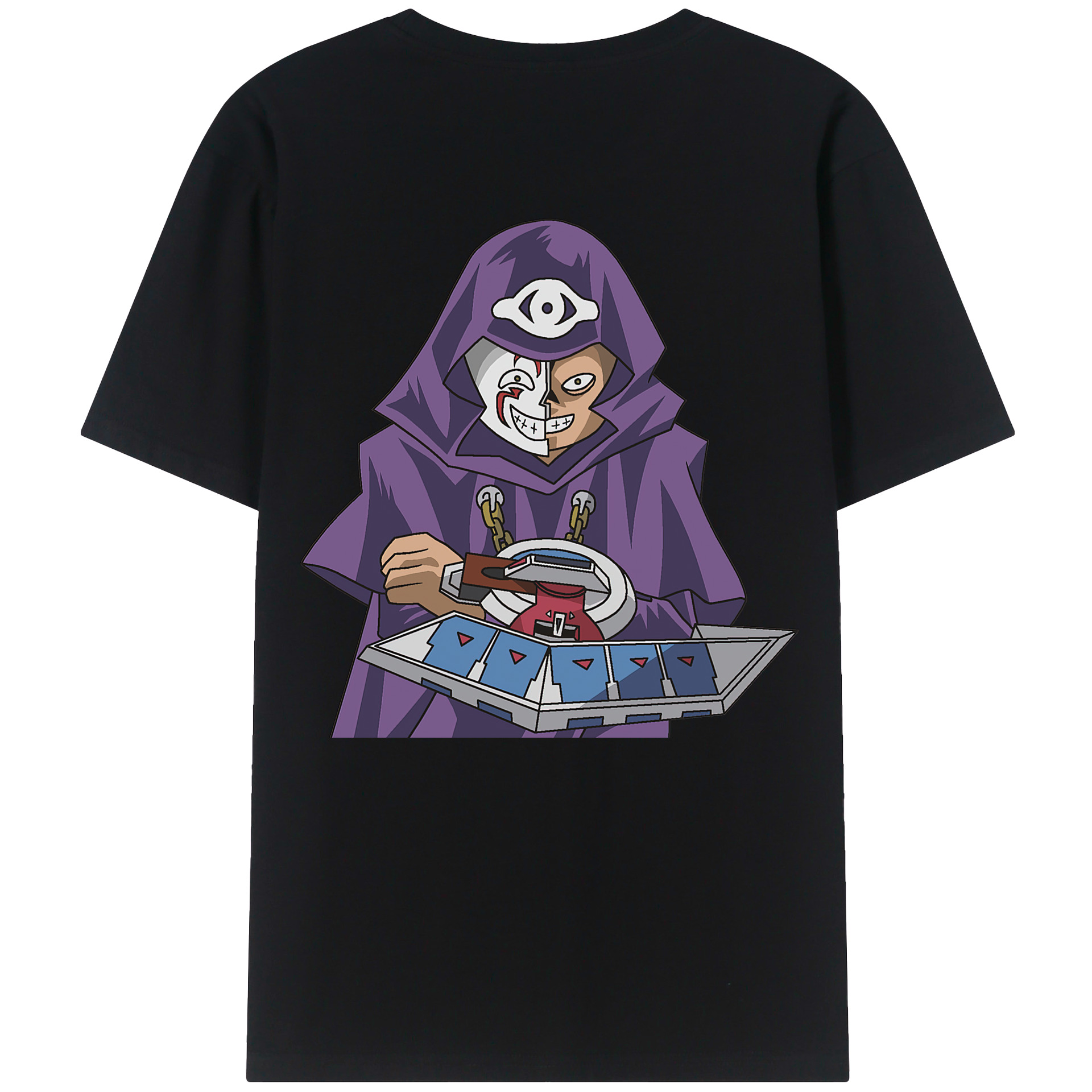 （画像用） 遊☆戯☆王 Yu-Gi-Oh! 綿100％ メンズ半袖Tシャツ（バックプリント） 通気性