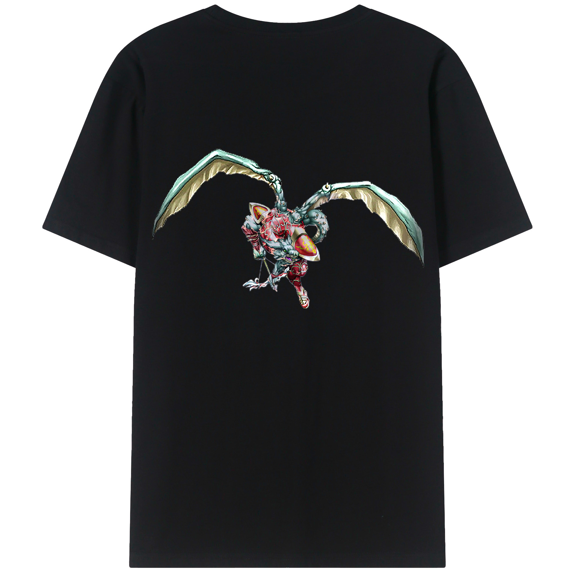 （画像用） 遊☆戯☆王 Yu-Gi-Oh! 綿100％ メンズ半袖Tシャツ（バックプリント） 通気性