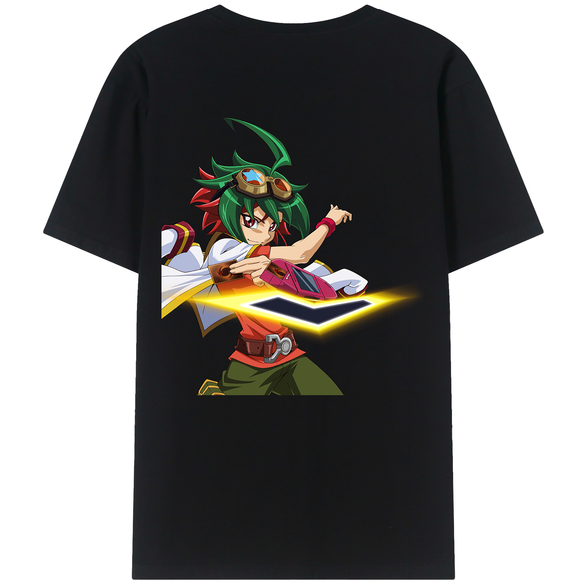 （画像用） 遊☆戯☆王 Yu-Gi-Oh! 綿100％ メンズ半袖Tシャツ（バックプリント） 通気性