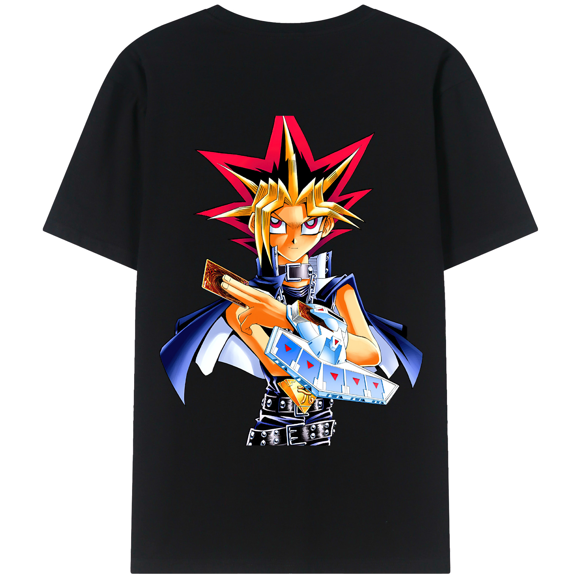 （画像用） 遊☆戯☆王 Yu-Gi-Oh! 綿100％ メンズ半袖Tシャツ（バックプリント） 通気性